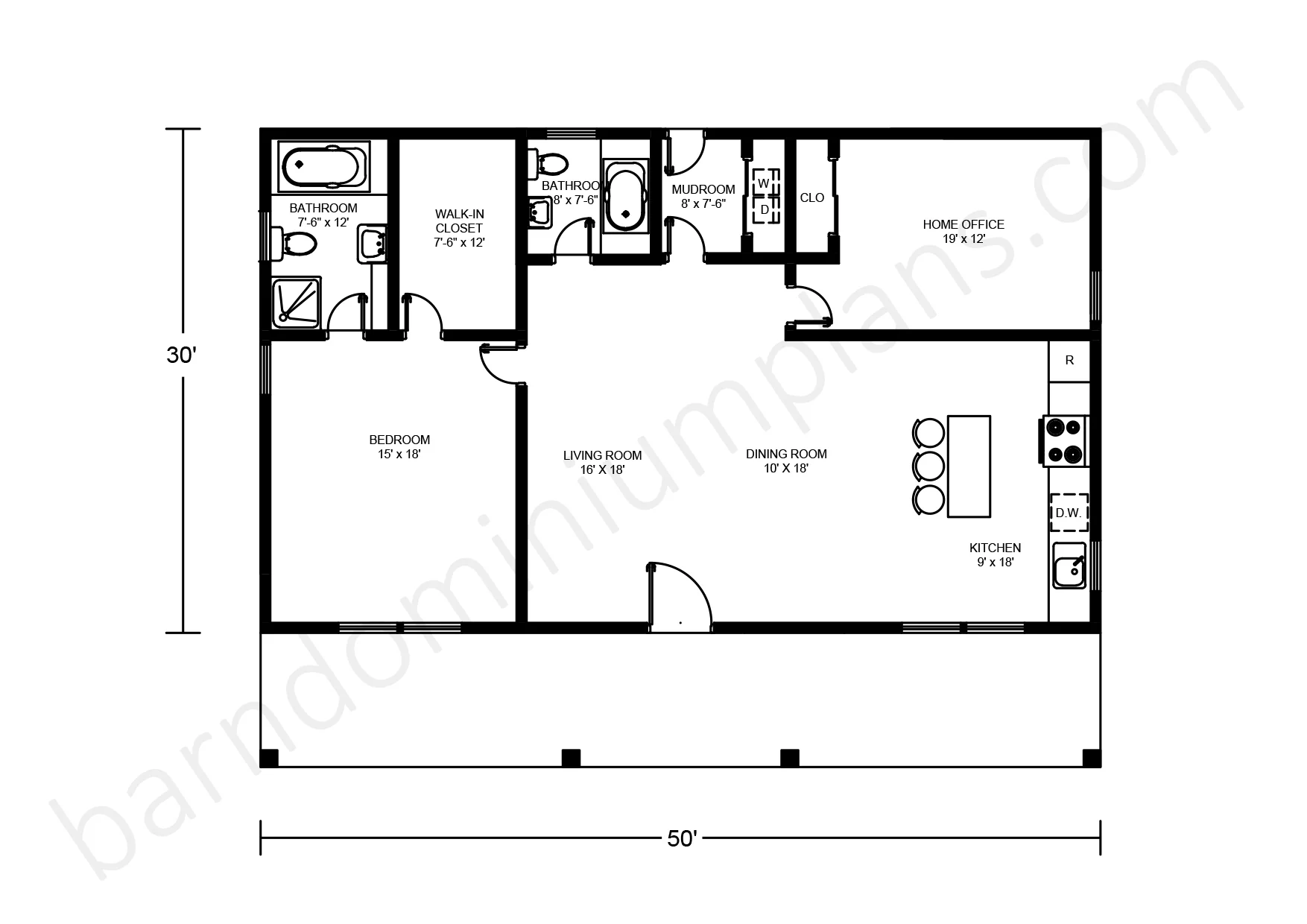 BCO-40065 Barndominium House Plan - Image 3