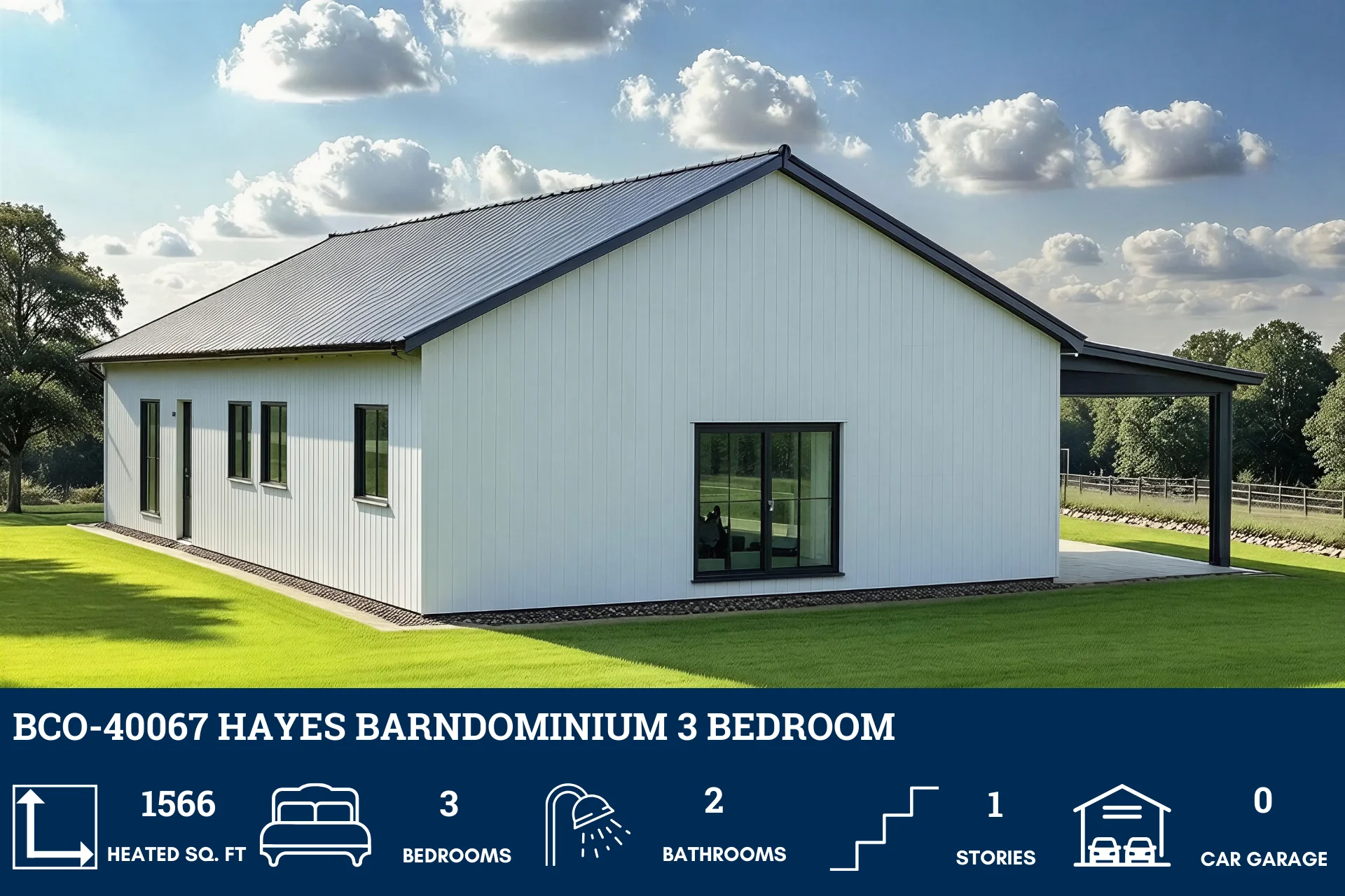 BCO-40067 Hayes Barndominium Floor Plan - Image 6