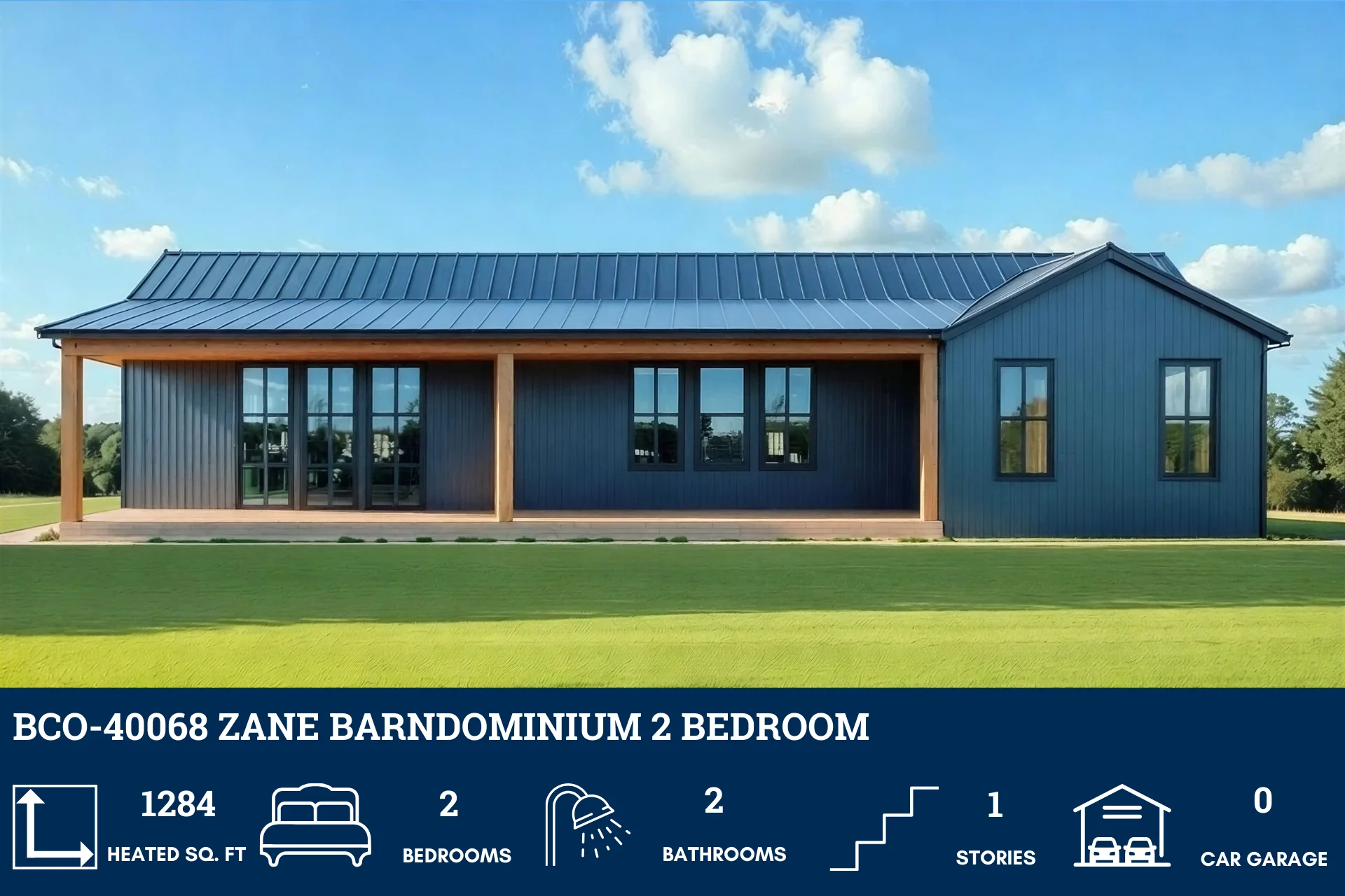 BCO-40068 Zane Barndominium House Plan - Image 3