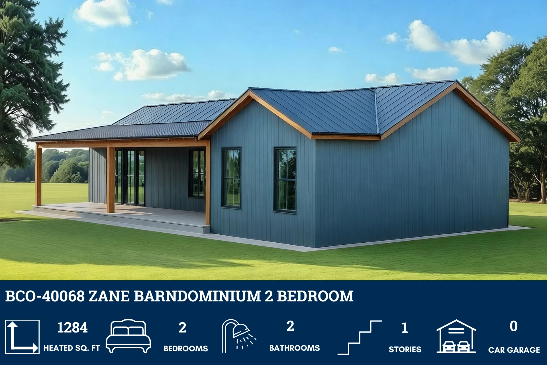 BCO-40068 Zane Barndominium House Plan - Image 4