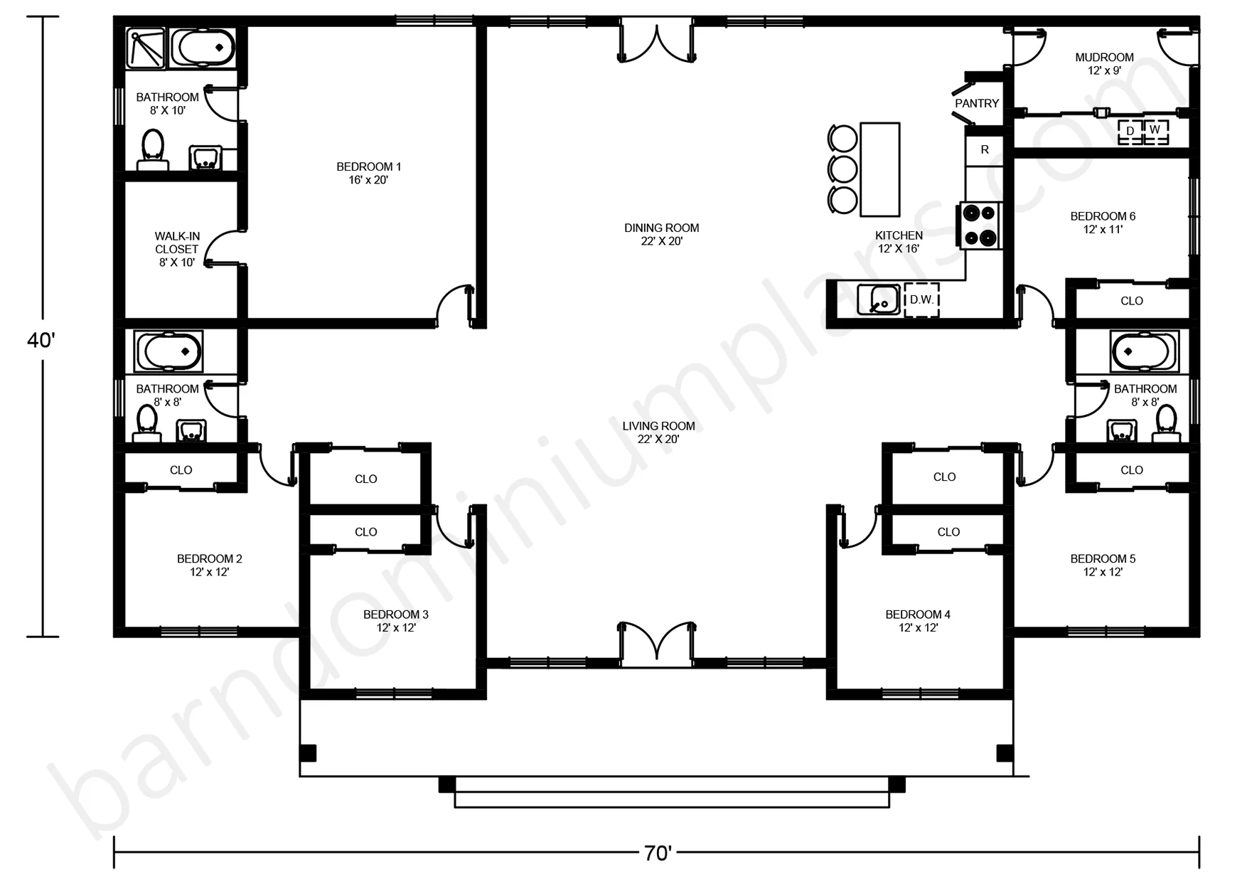 BCO-40078 Barndominium House Plan - Image 3