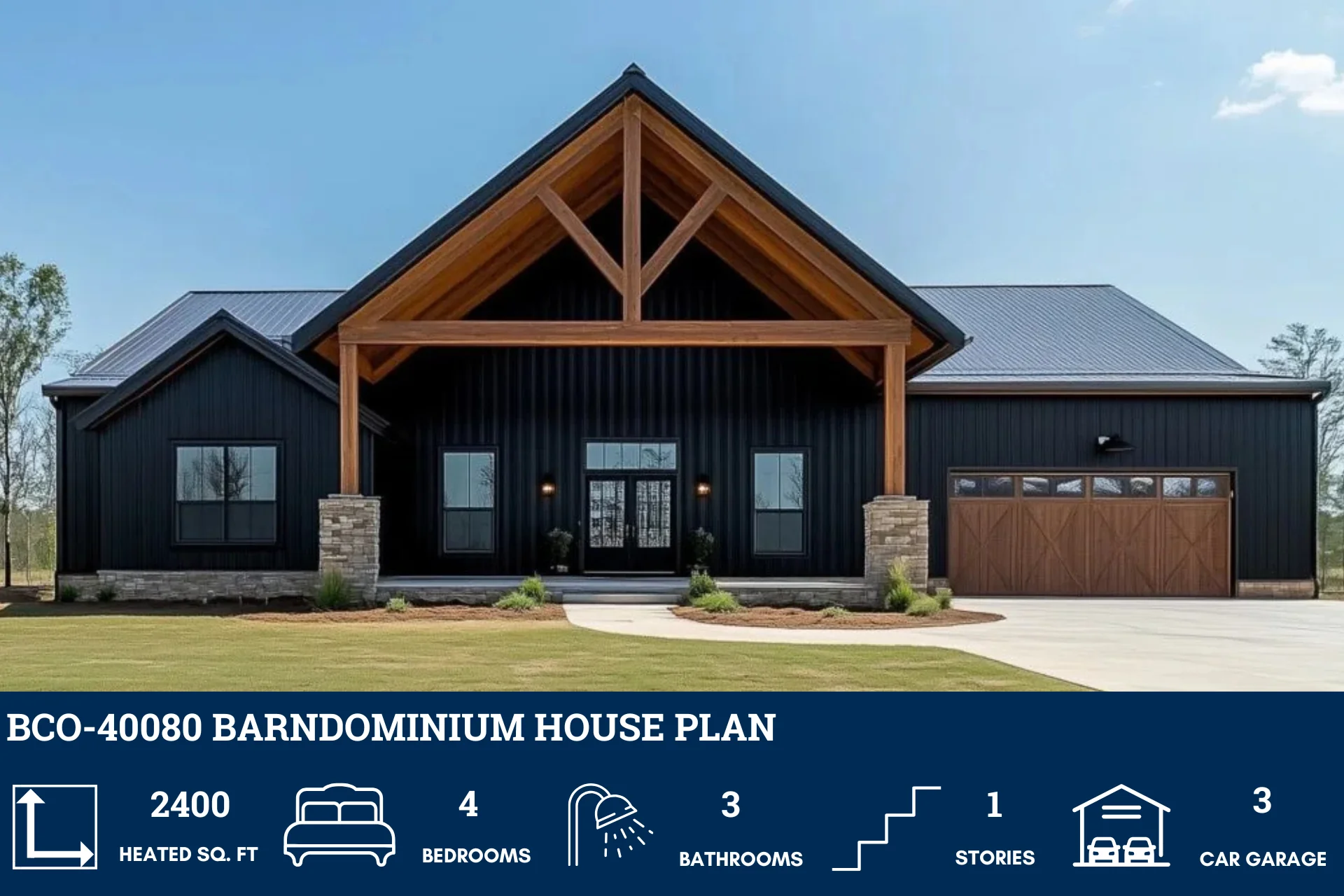 BCO-40080 Barndominium House Plan - Image 2