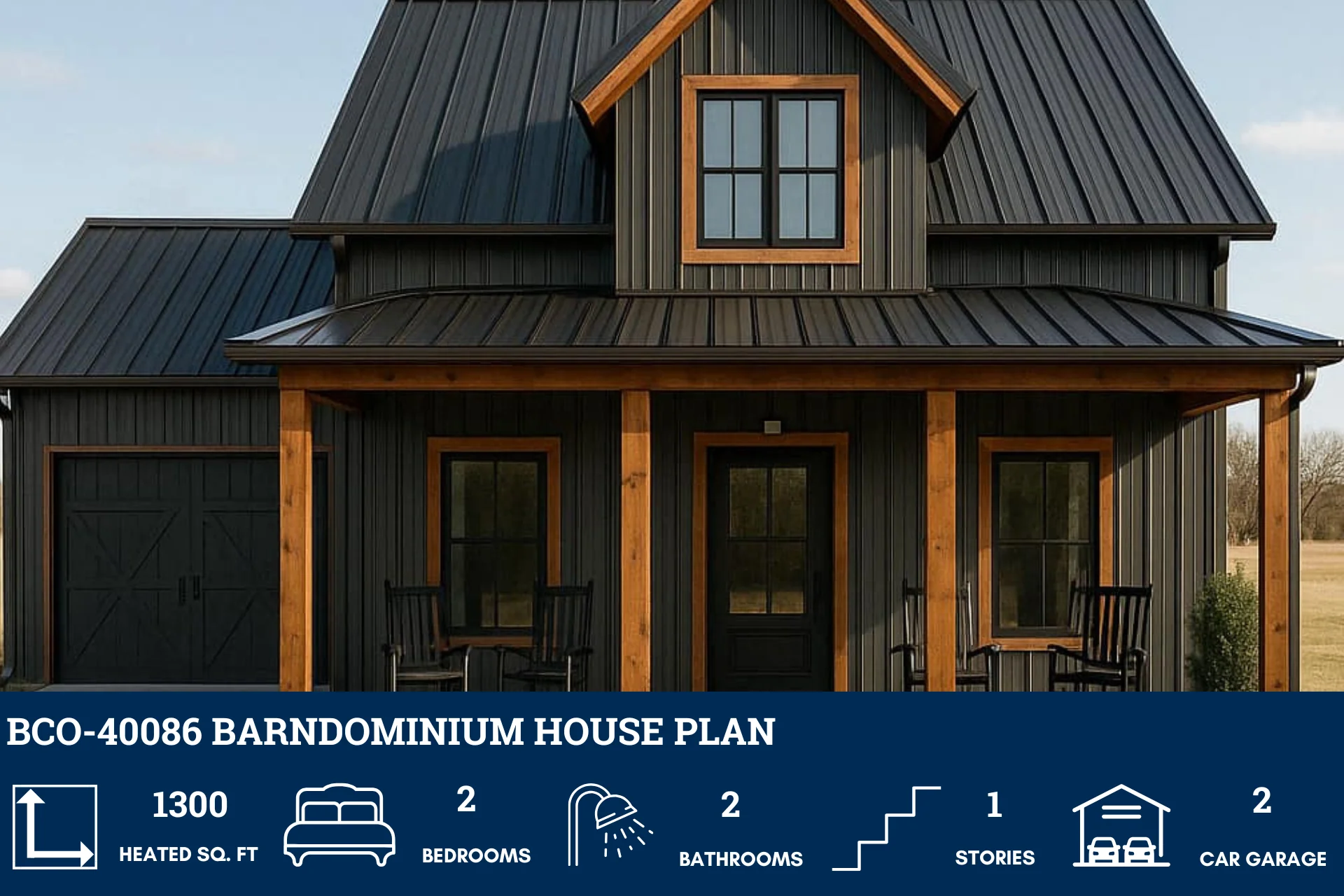 BCO-40086 Barndominium House Plan - Image 2