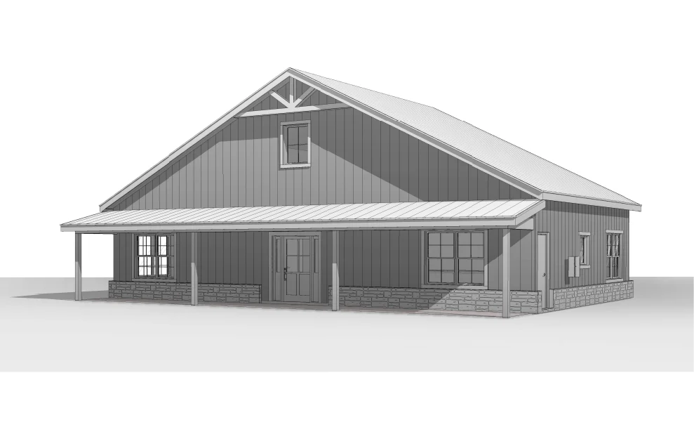 BCO-40092 Trenton Barndominium House Plan - Image 16