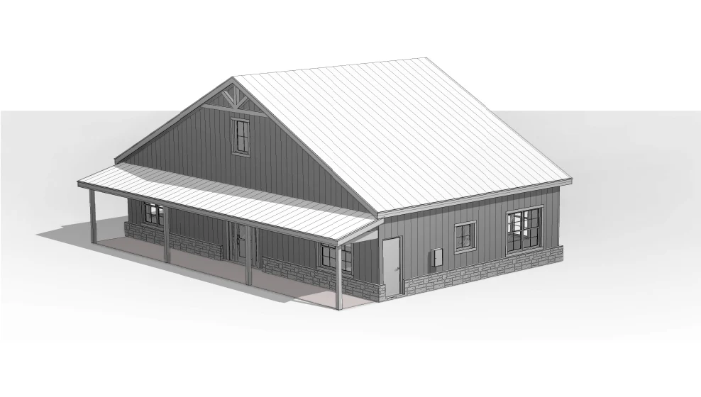 BCO-40092 Trenton Barndominium House Plan - Image 17