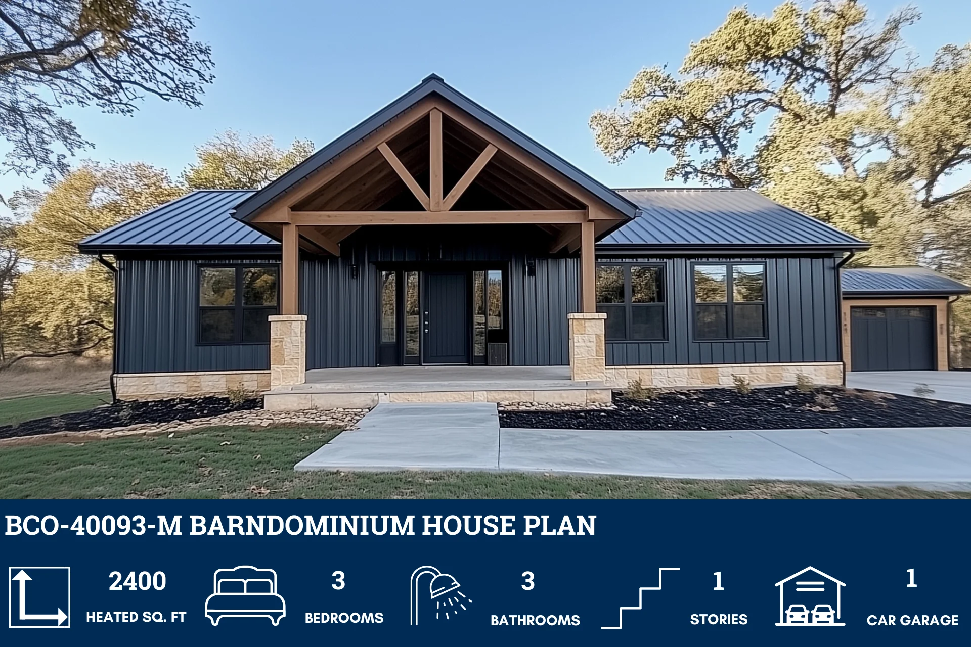 BCO-40093-M Barndominium House Plan - Image 2