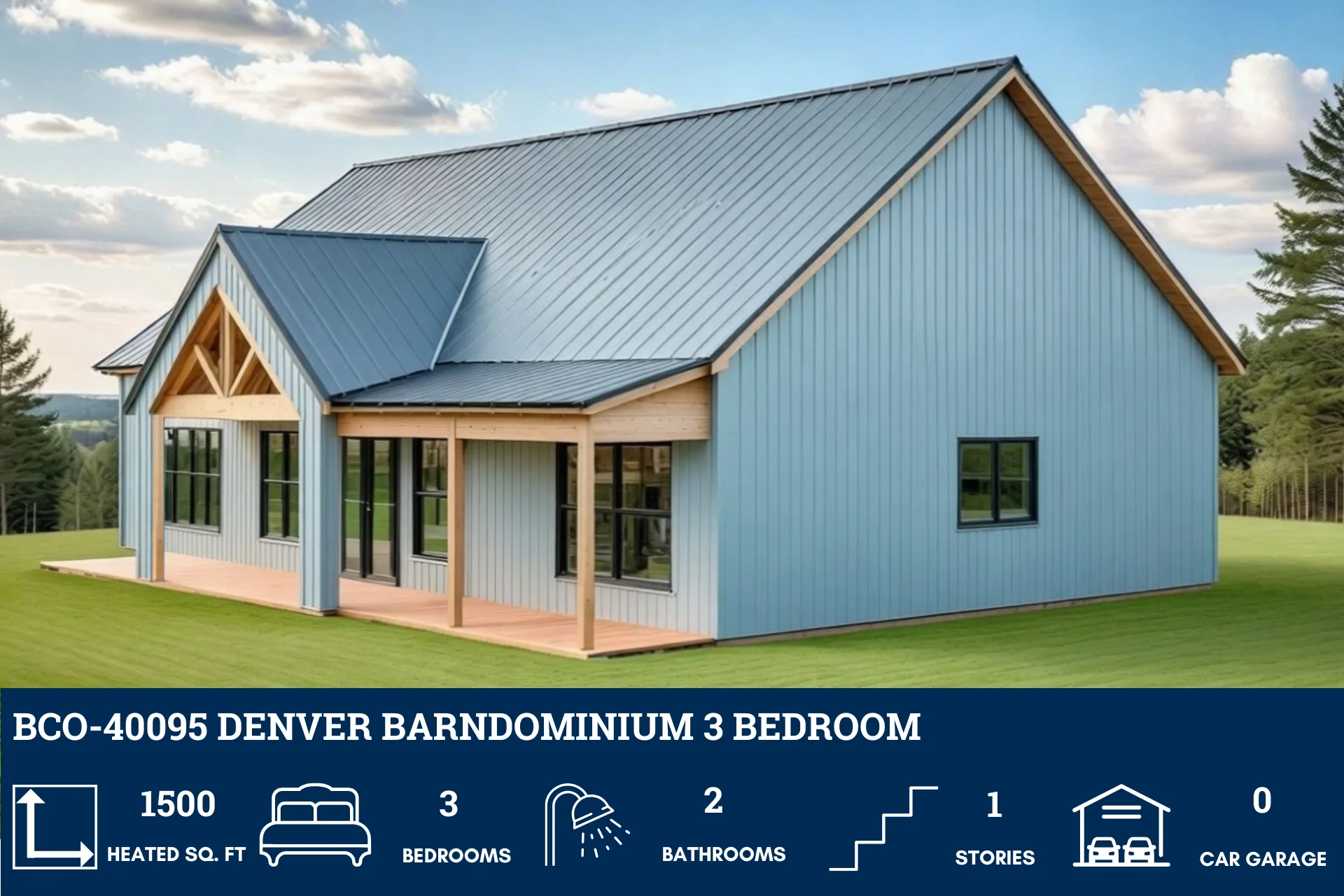 BCO-40095 Denver Barndominium House Plan - Image 3