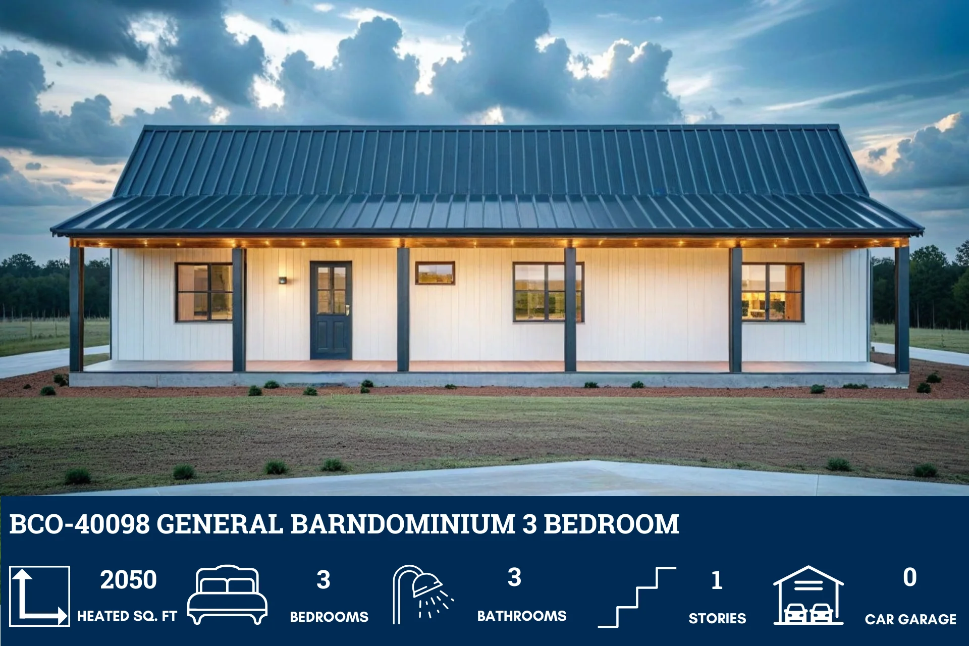 BCO-40098 General Barndominium House Plan - Image 4