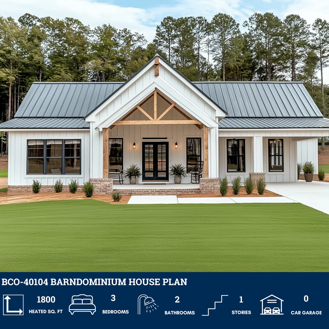 BCO-40104 Barndominium House Plan - Image 2