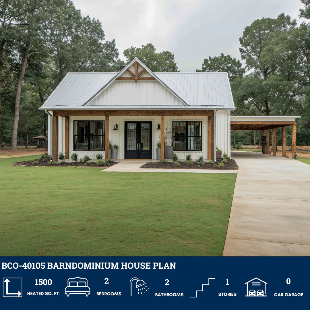 BCO-40105 Barndominium House Plan - Image 2