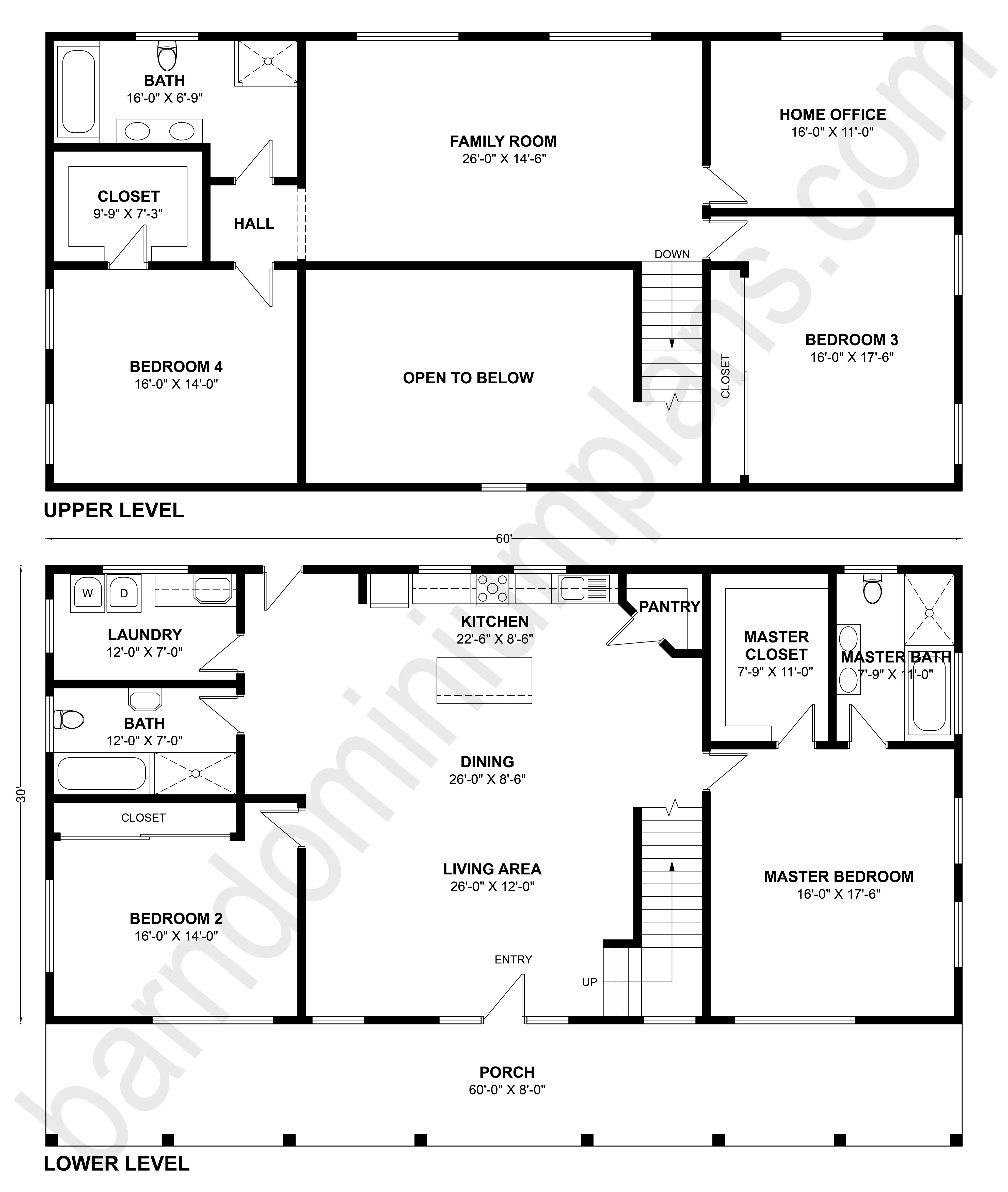 BCO-40107 Barndominium House Plan - Image 3