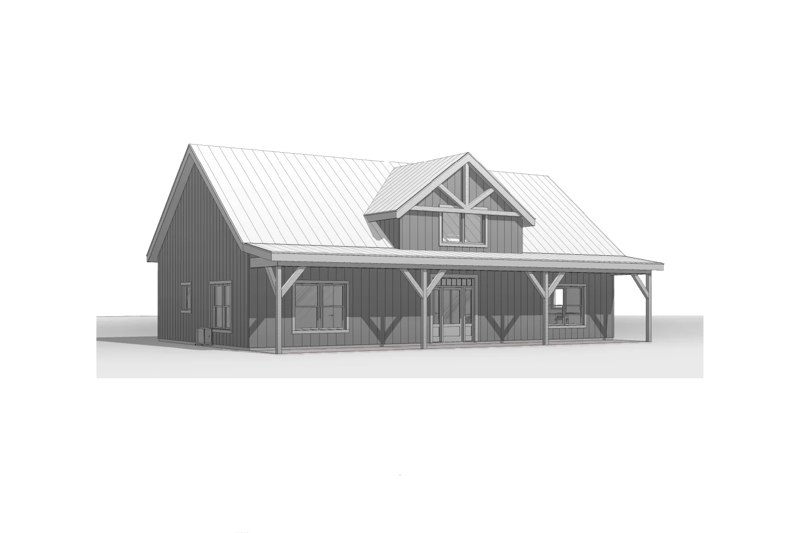 BCO-40111 Kevin Barndominium House Plan - Image 11
