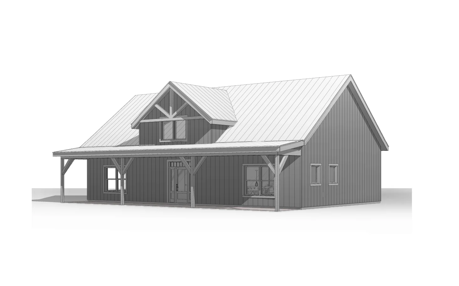 BCO-40111 Kevin Barndominium House Plan - Image 14