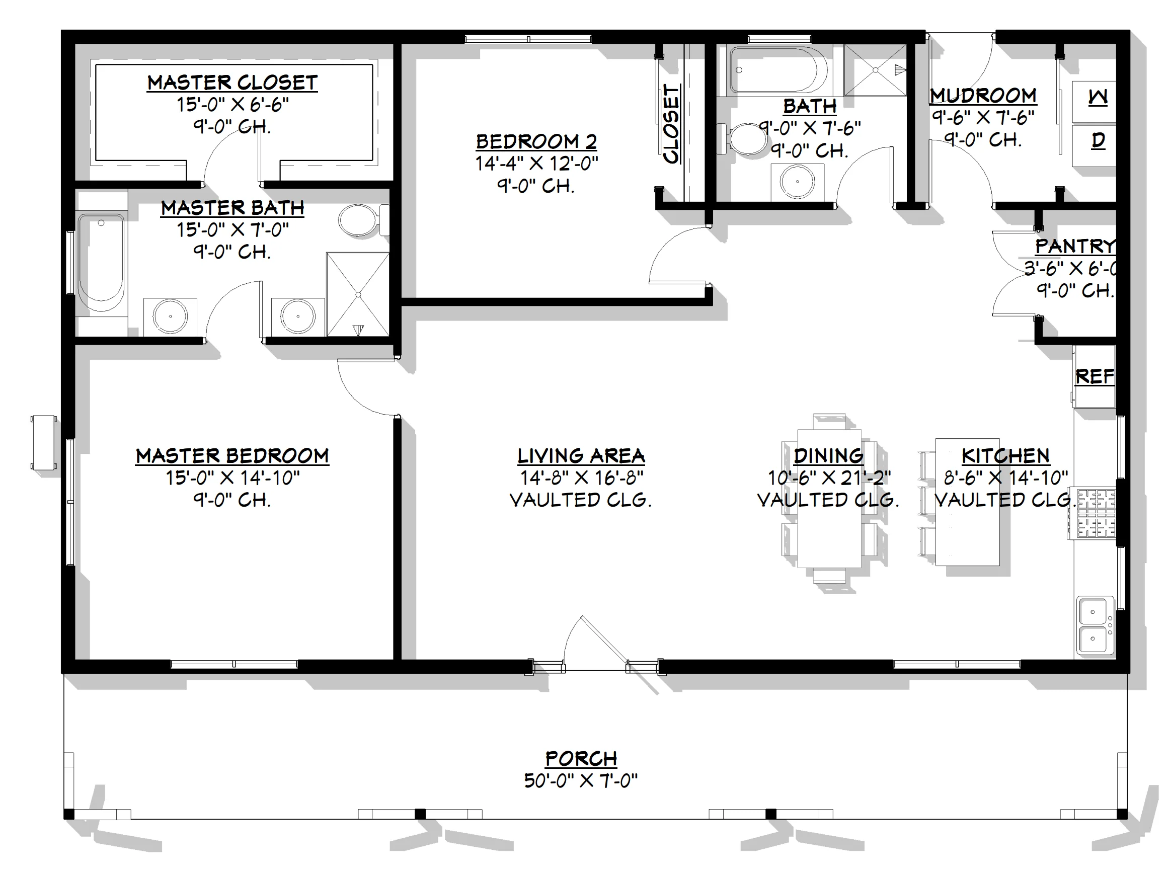 BCO-40111 Kevin Barndominium House Plan - Image 15