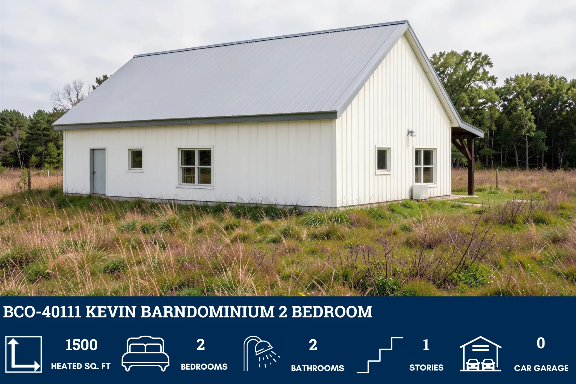 BCO-40111 Kevin Barndominium House Plan - Image 3