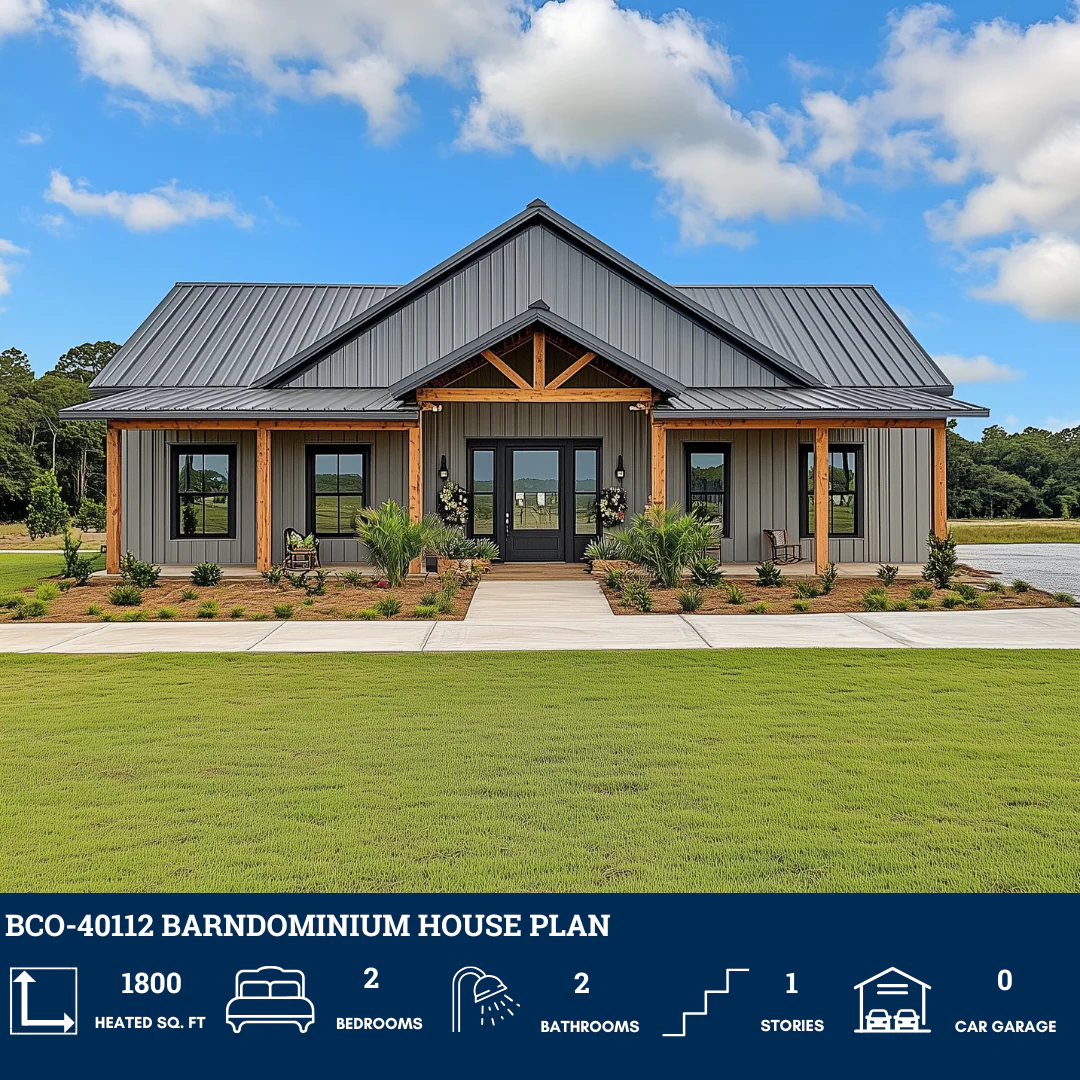 BCO-40112 Barndominium House Plan - Image 2