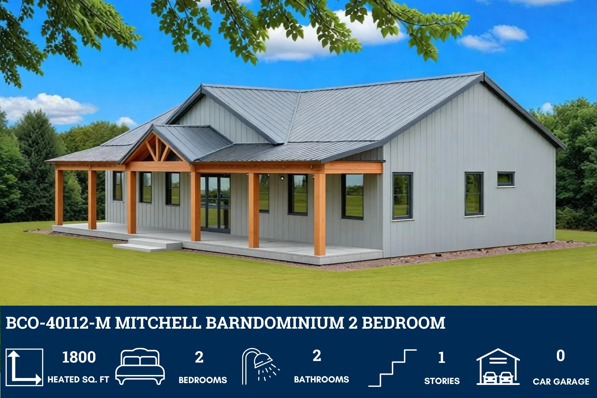 BCO-40112-M Mitchell Barndominium House Plan - Image 3