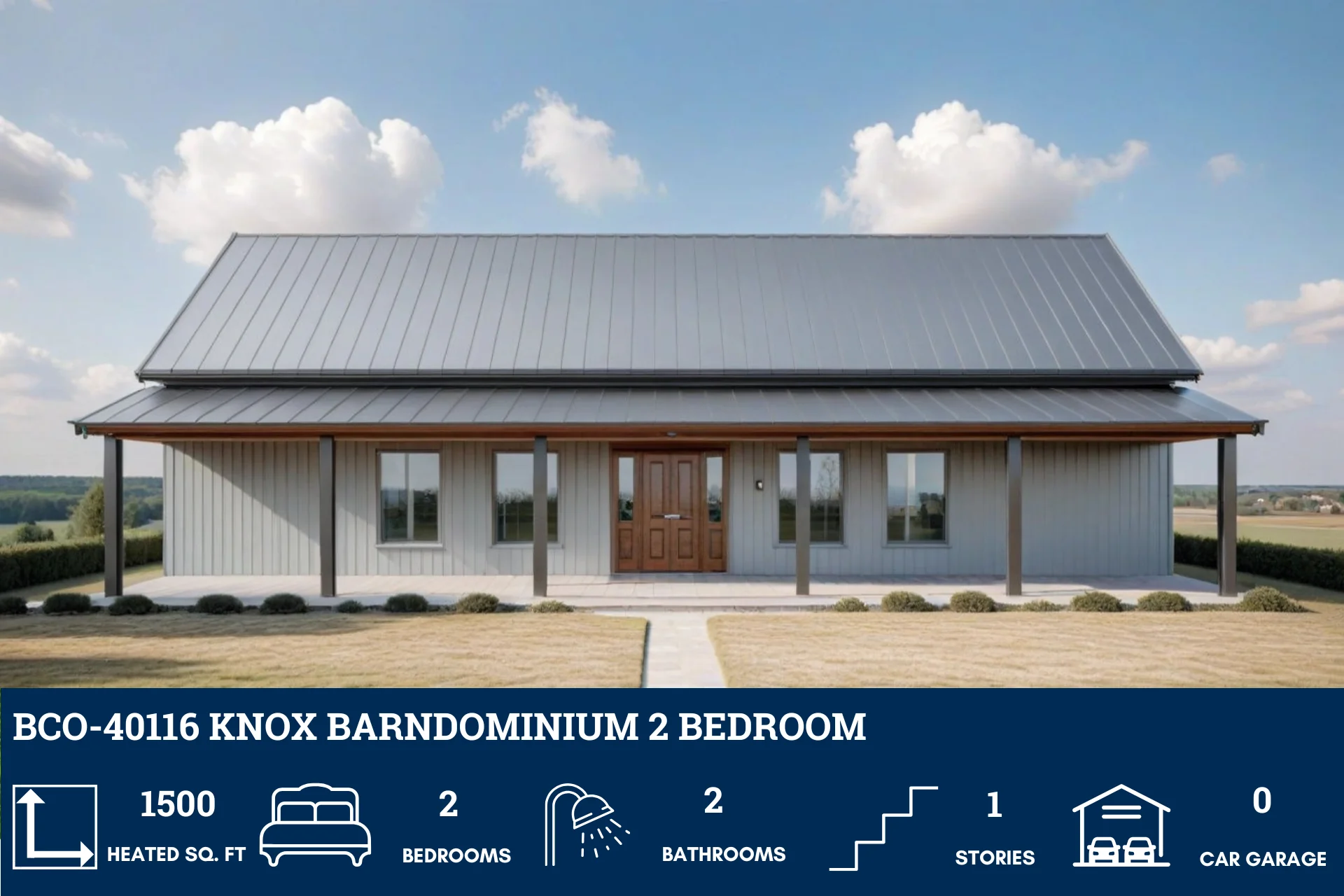 BCO-40116 Knox Barndominium House Plan - Image 2