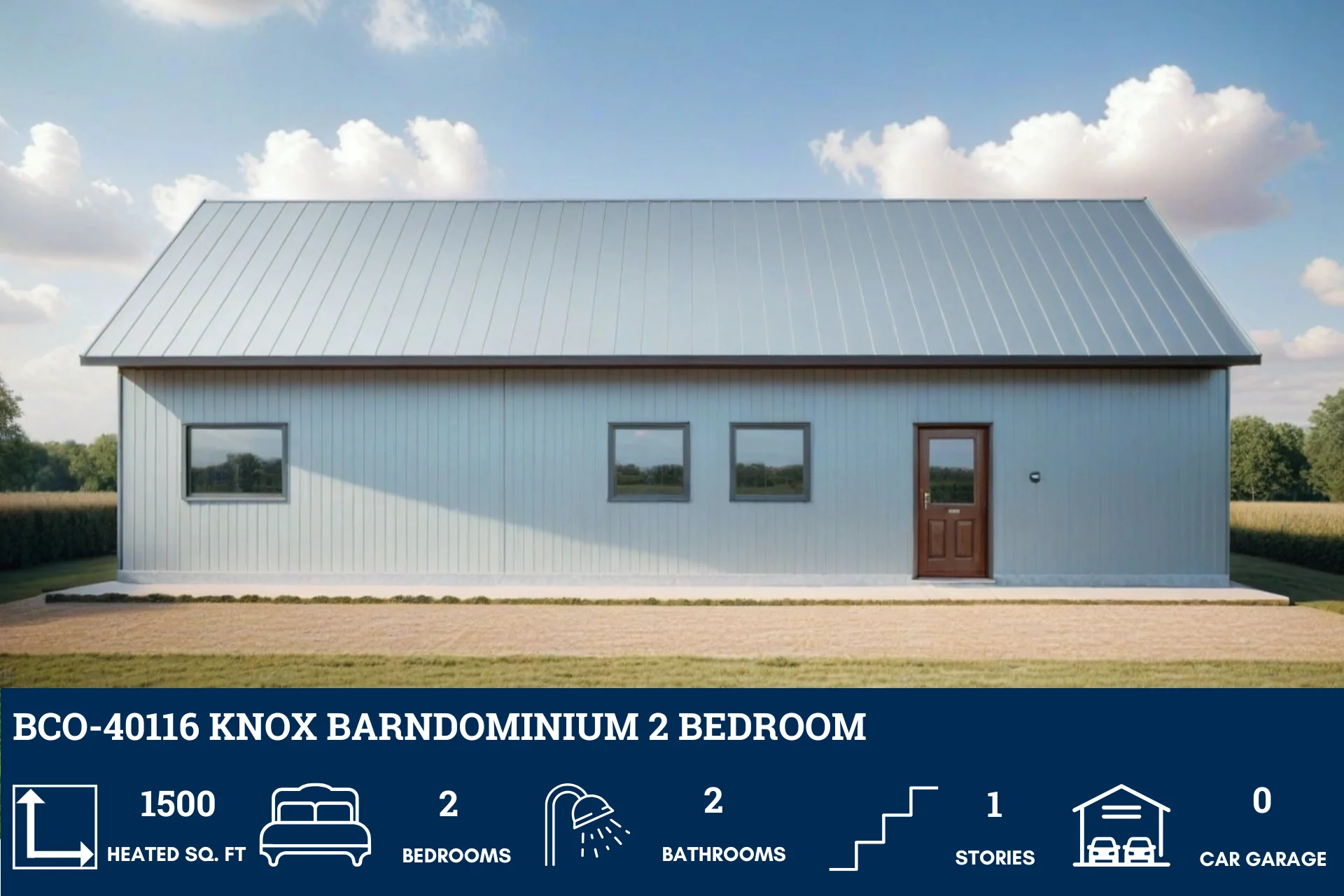 BCO-40116 Knox Barndominium House Plan - Image 3