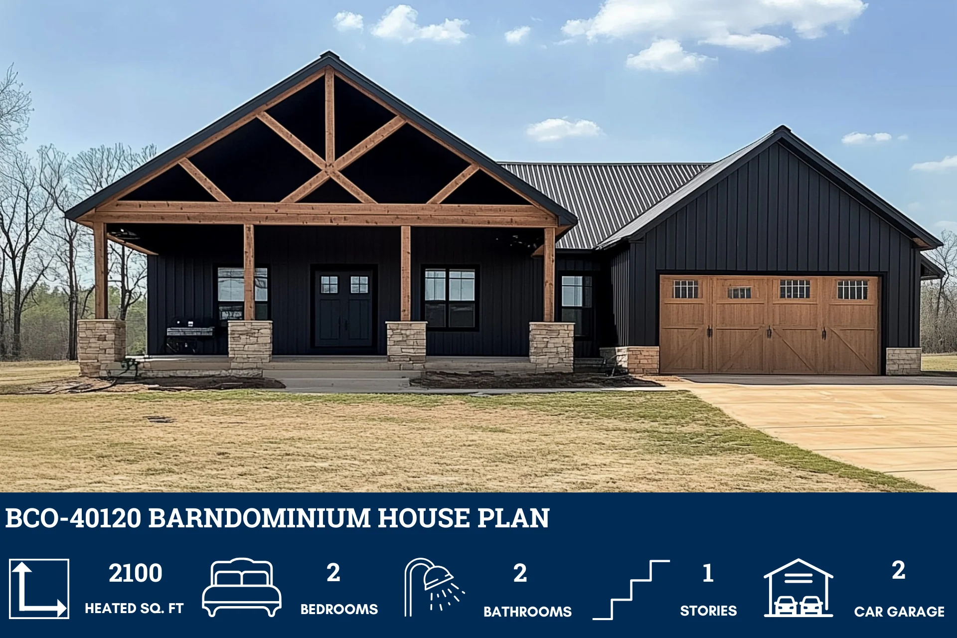 BCO-40120 Barndominium House Plan - Image 2