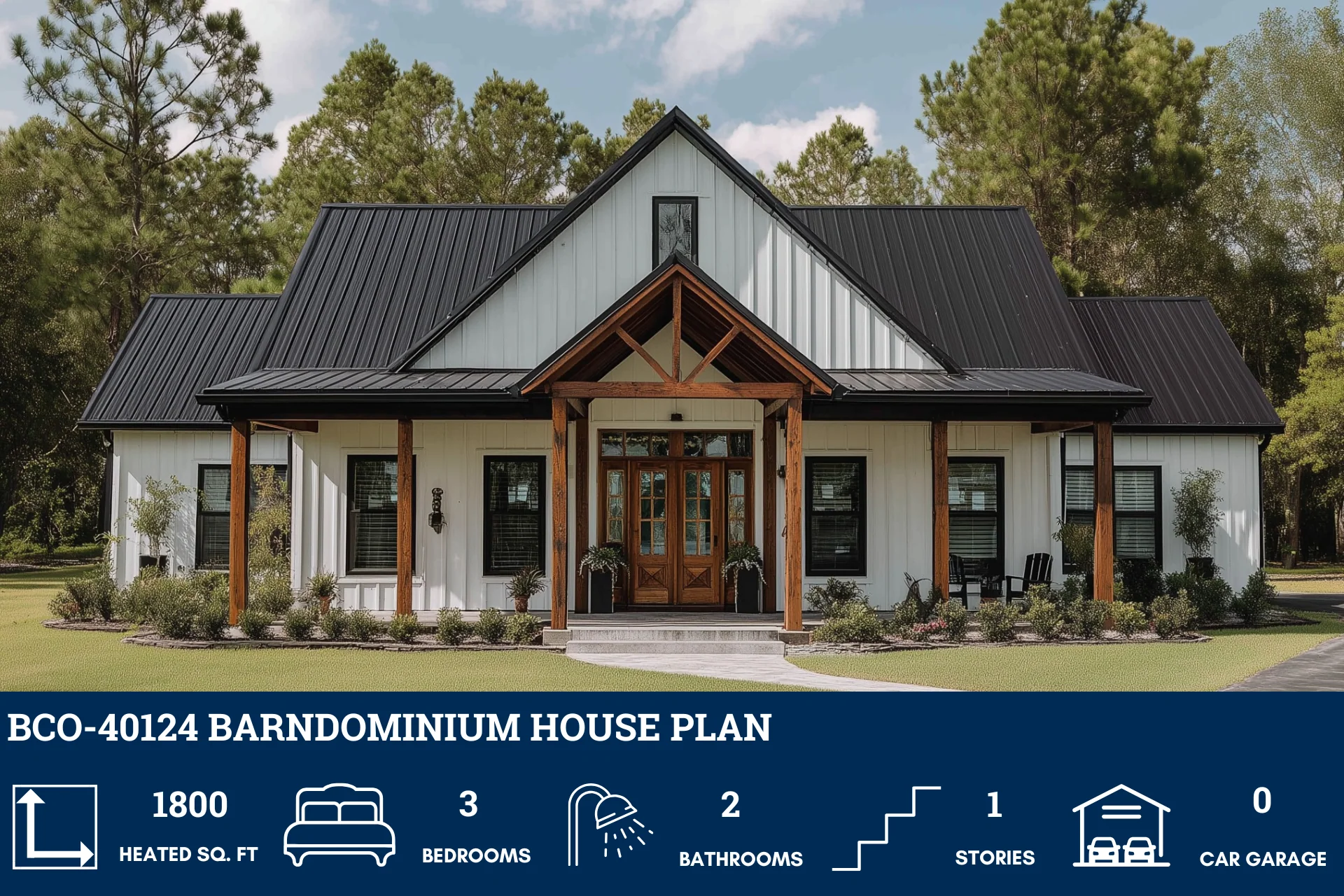 BCO-40124 Barndominium House Plan - Image 2