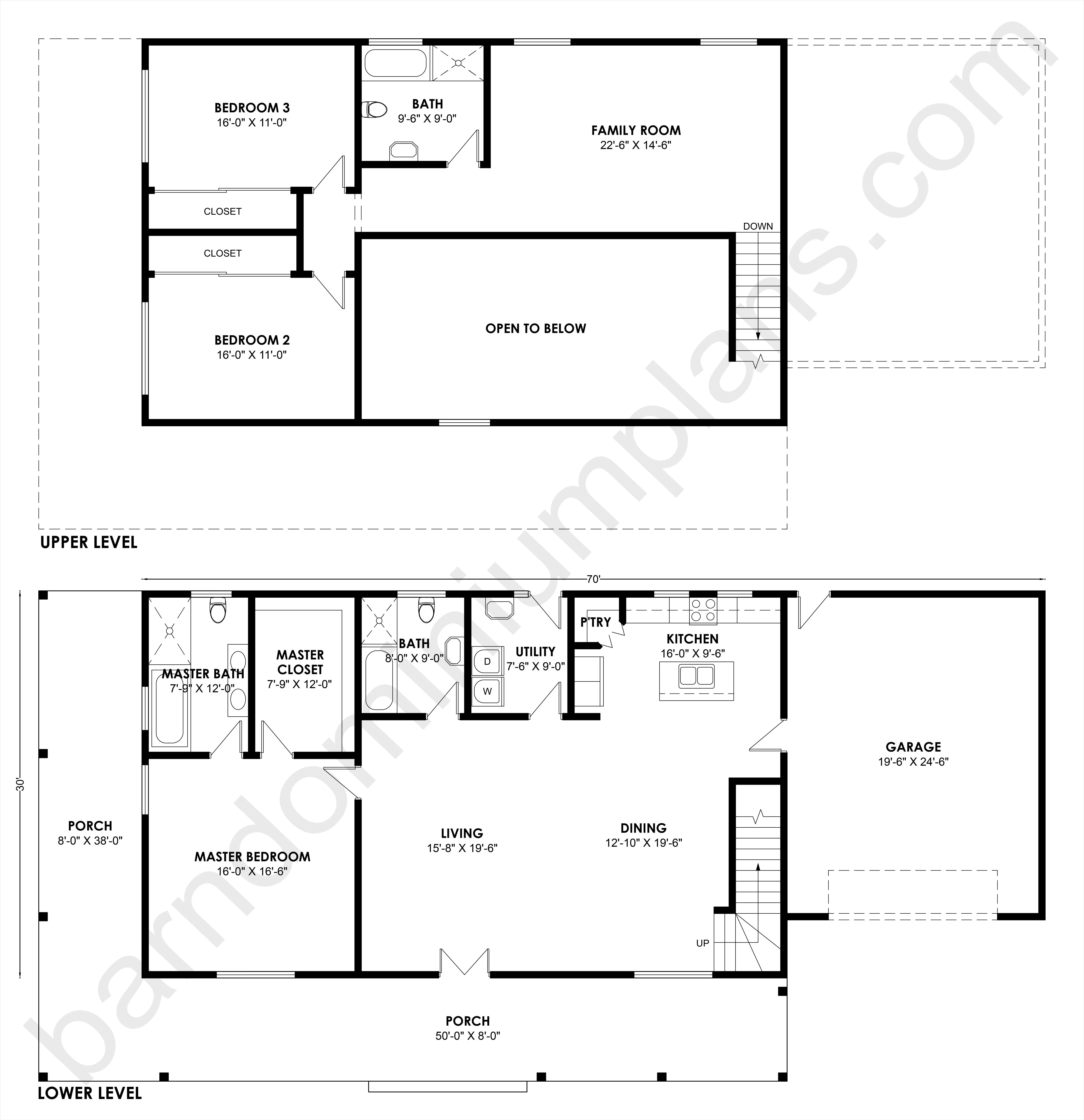 BCO-40126 Barndominium House Plan - Image 3