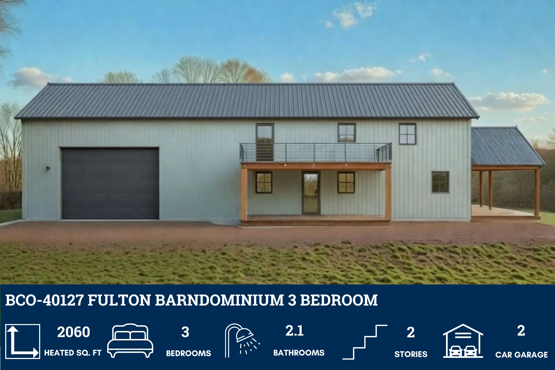 BCO-40127 Fulton Barndominium House Plan - Image 4
