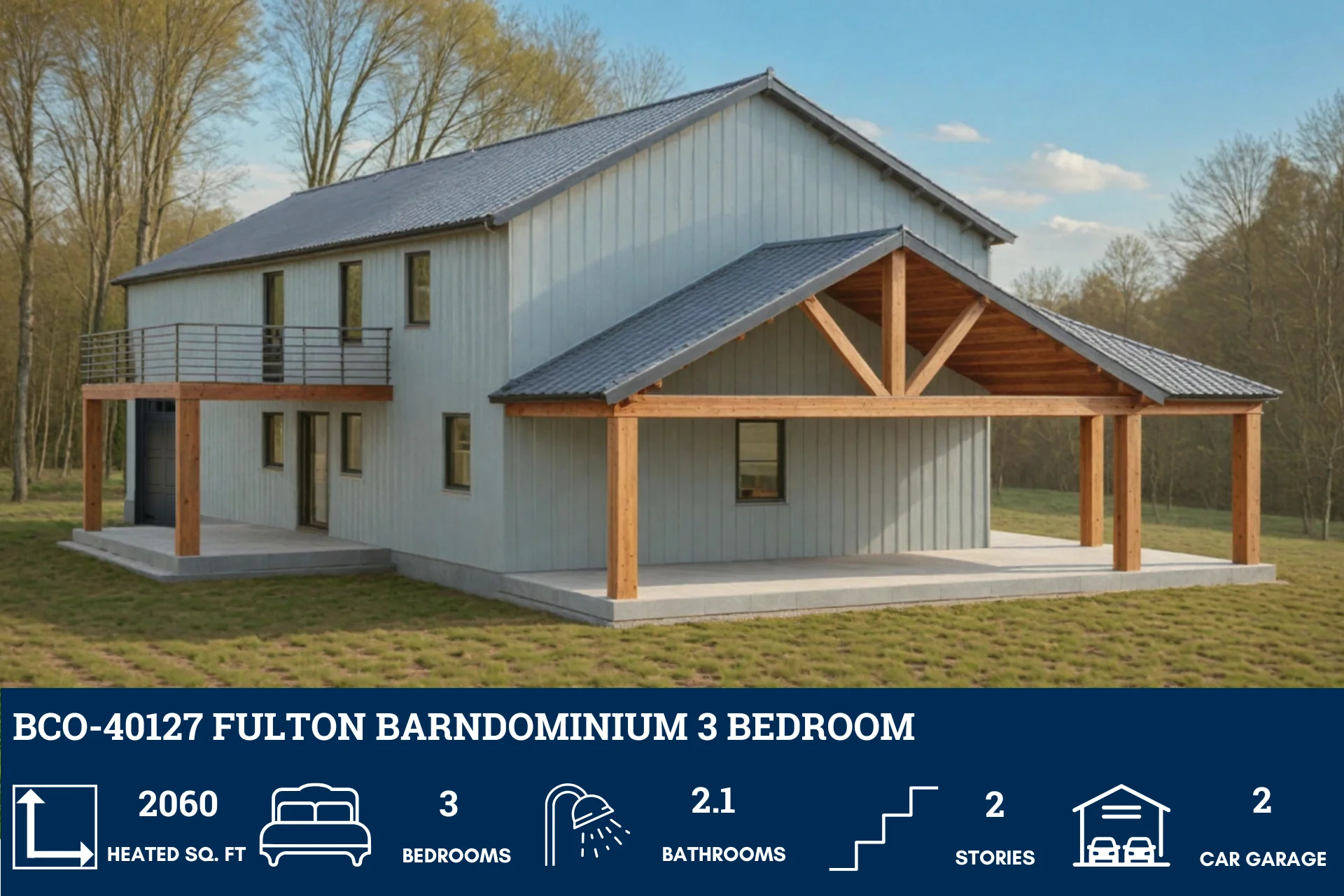 BCO-40127 Fulton Barndominium House Plan - Image 5