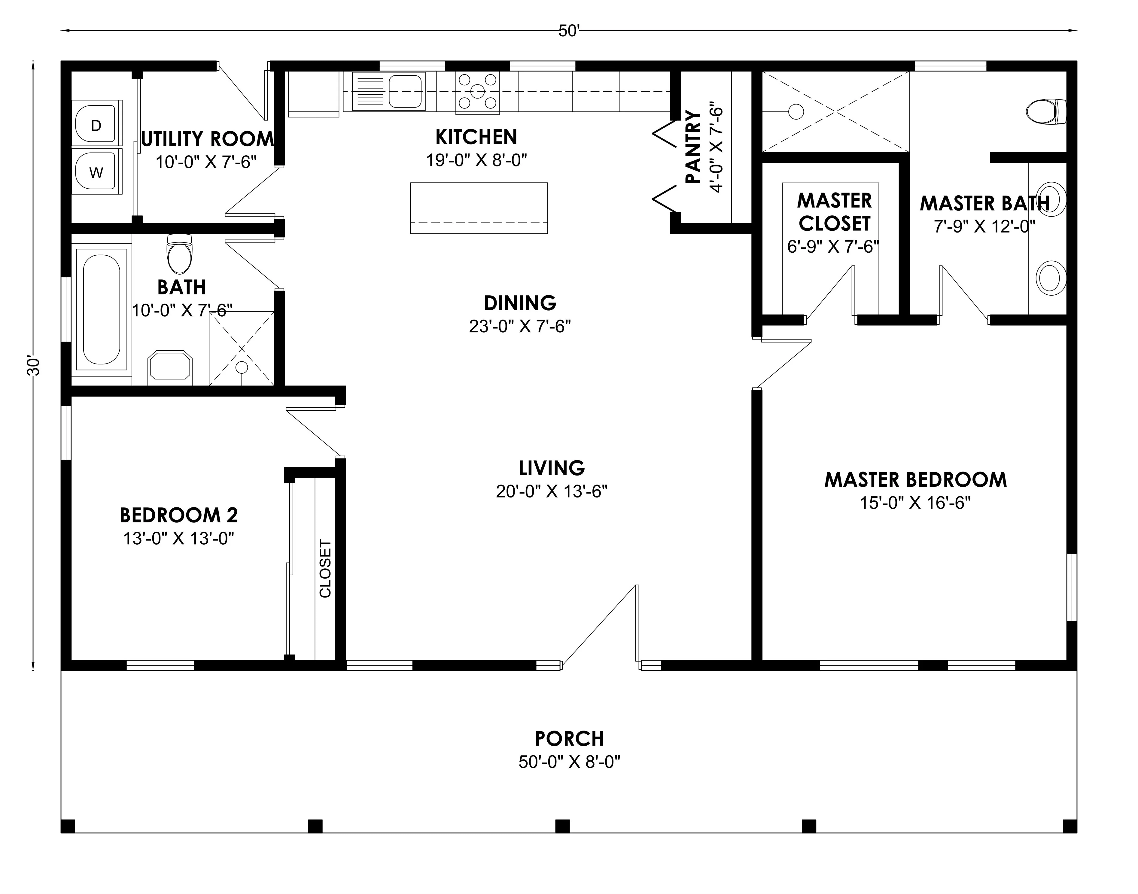BCO-40130 Barndominium House Plan - Image 2