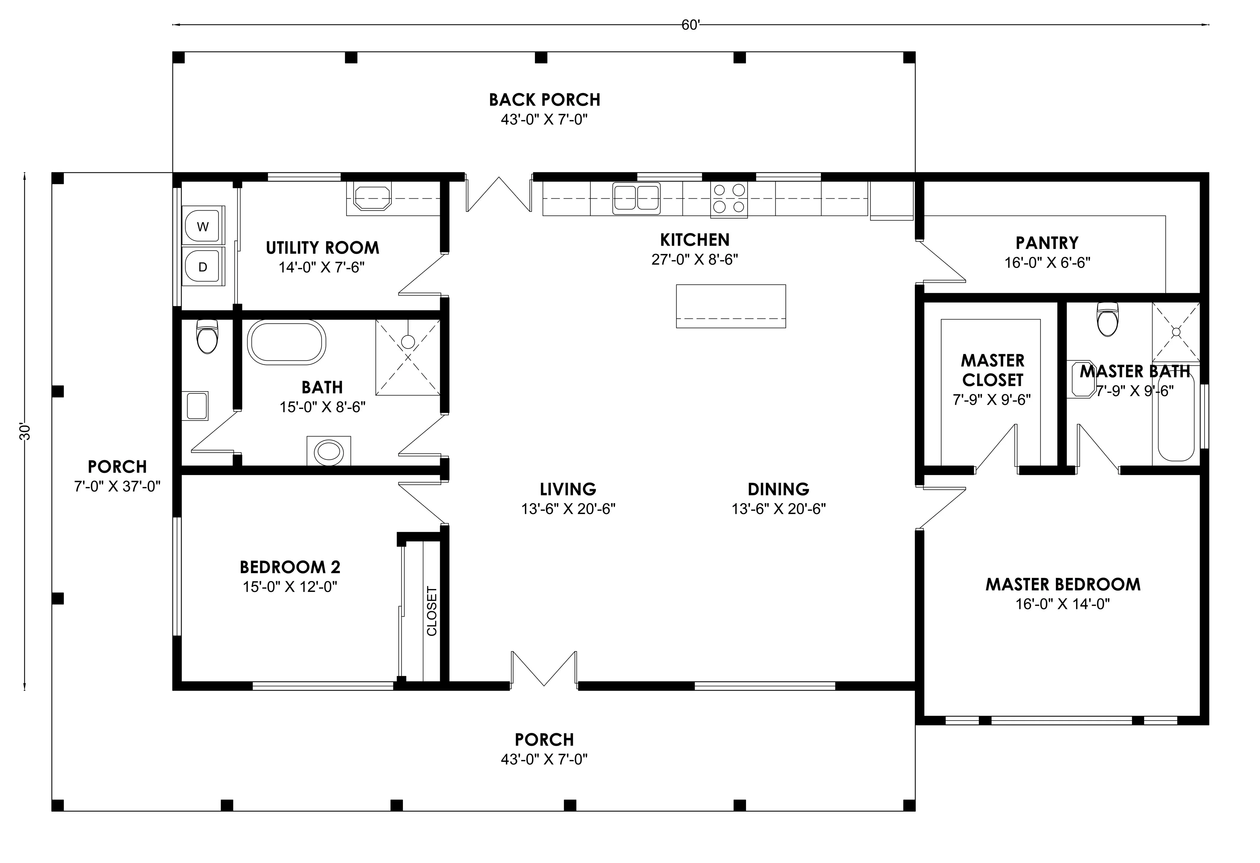BCO-40135 Barndominium House Plan - Image 2