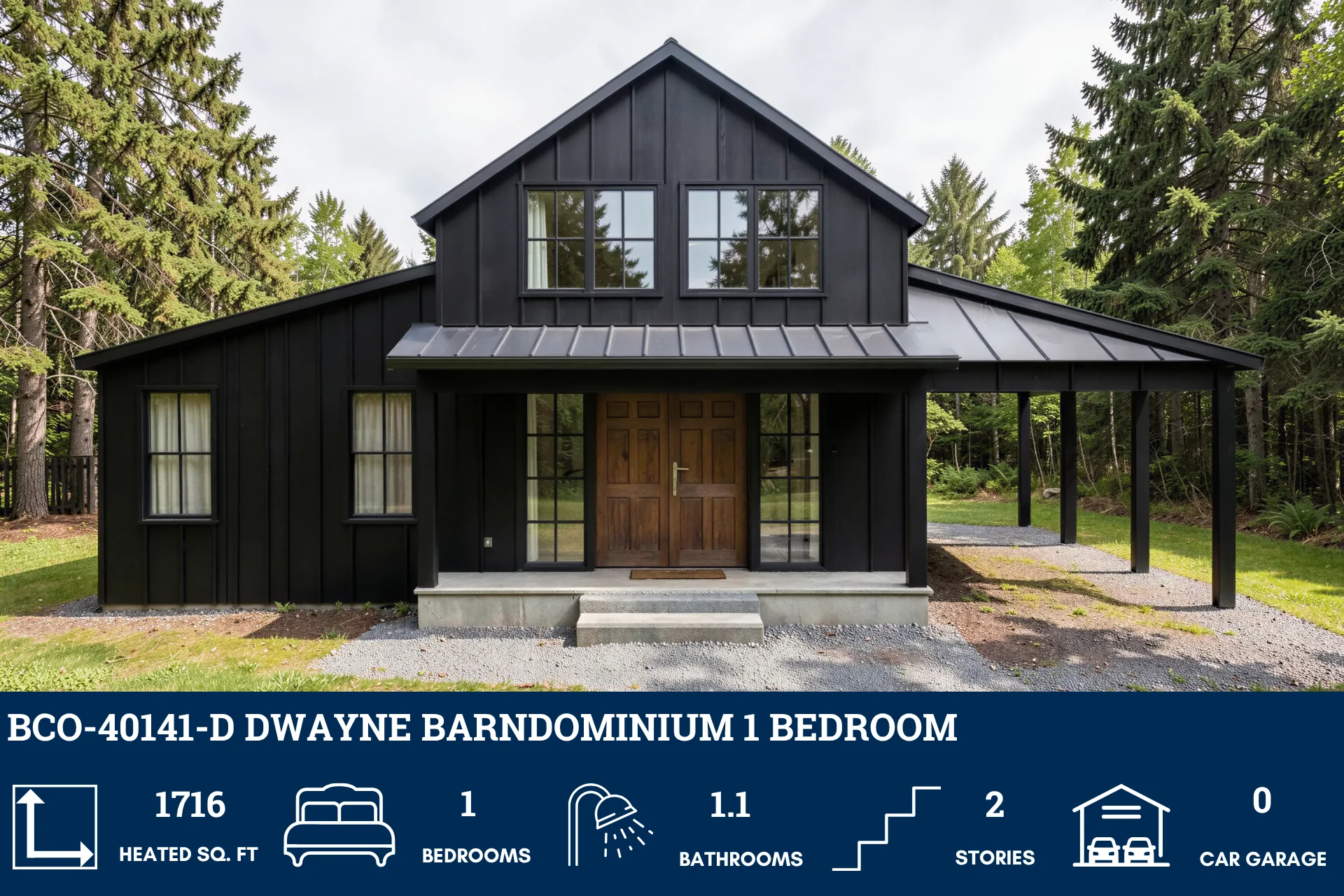 BCO-40141-D Dwayne Barndominium House Plan
