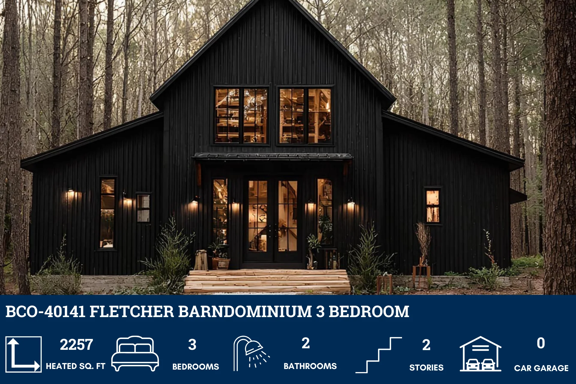 BCO-40141 Fletcher Barndominium House Plan - Image 2