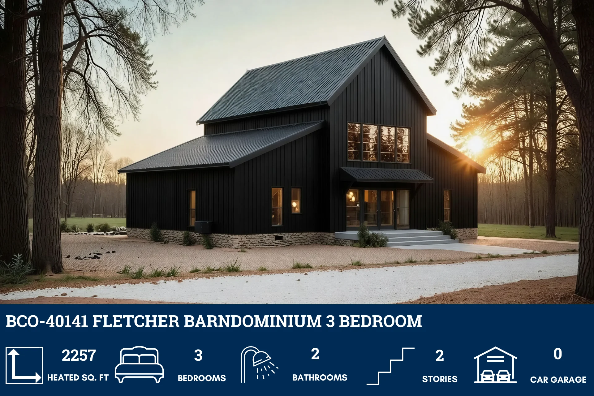 BCO-40141 Fletcher Barndominium House Plan - Image 4