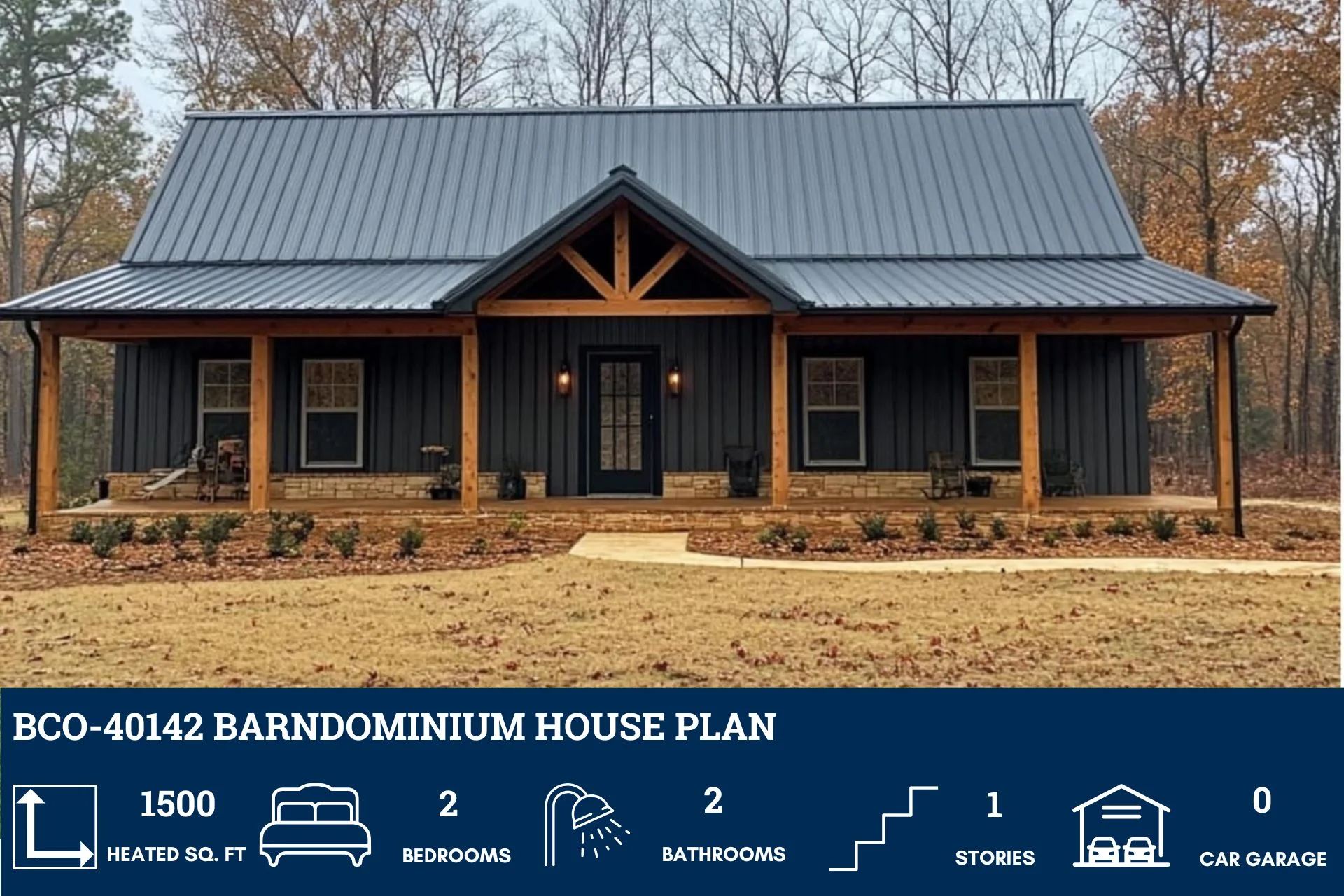 BCO-40142 Jonah Barndominium House Plan - Image 2