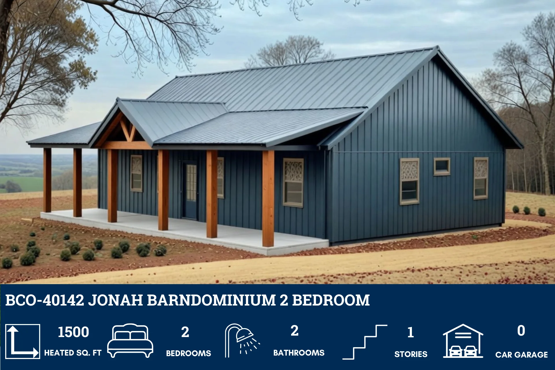 BCO-40142 Jonah Barndominium House Plan - Image 4