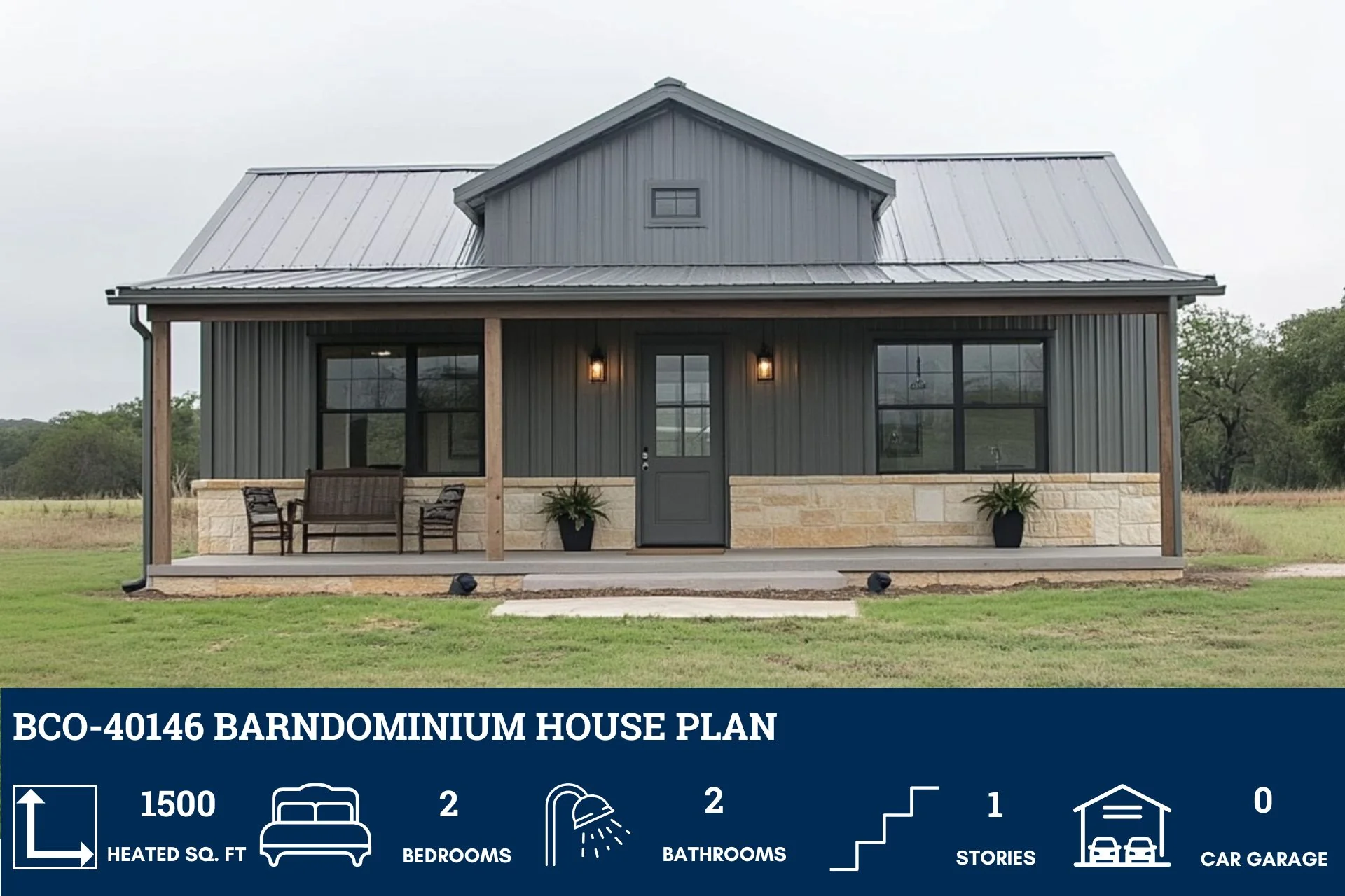 BCO-40146 Barndominium House Plan - Image 2