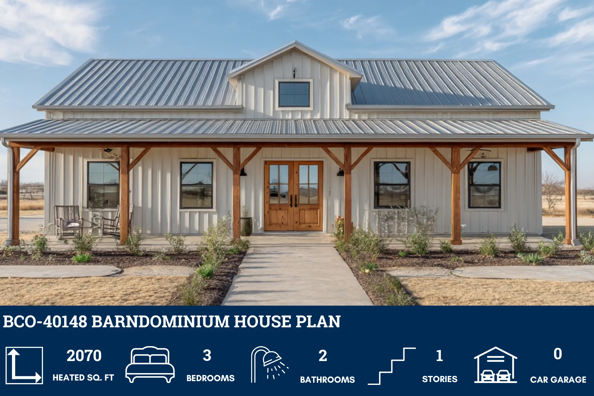 BCO-40148 Barndominium House Plan - Image 2