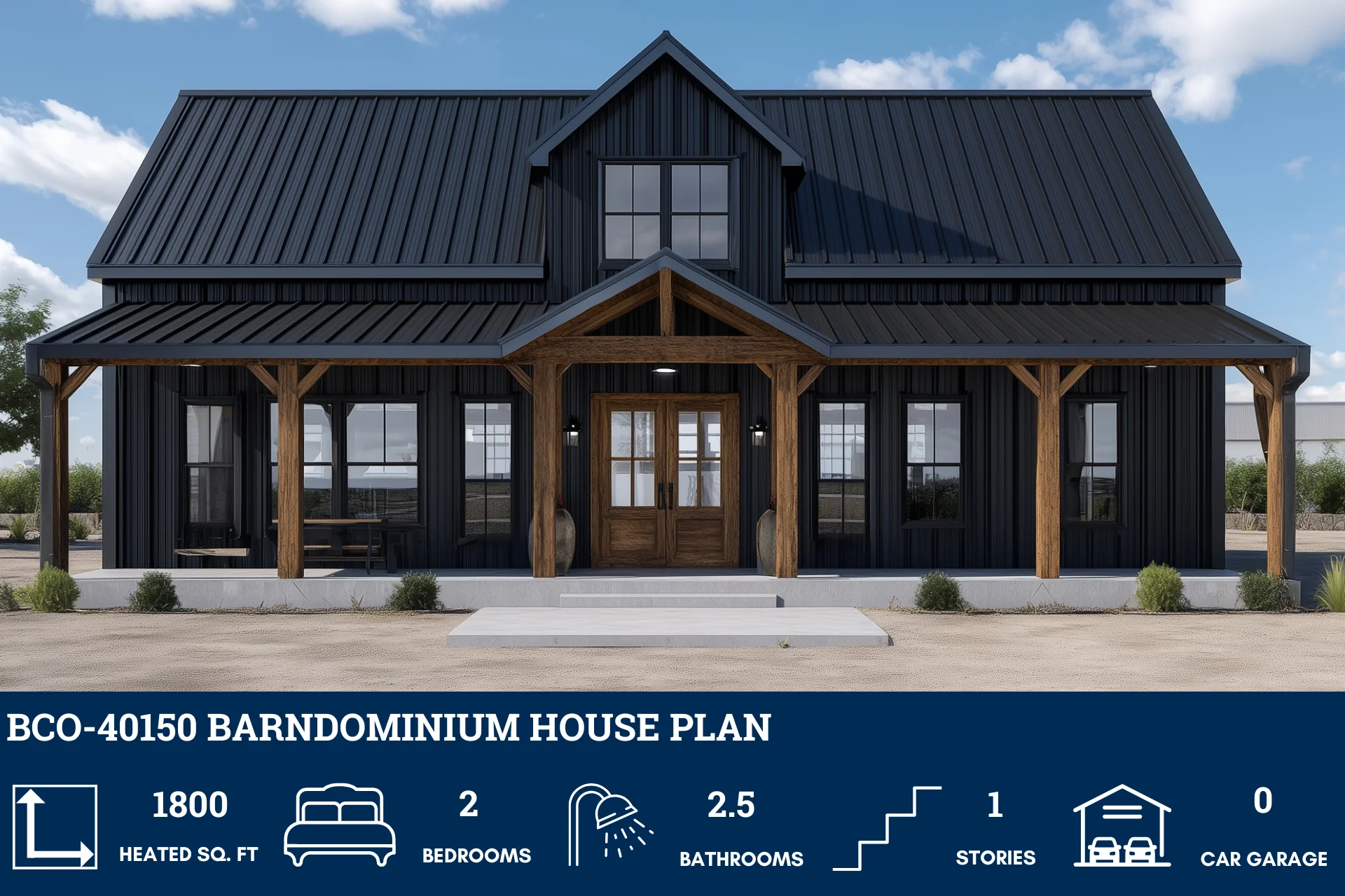 BCO-40150 Barndominium House Plan - Image 2
