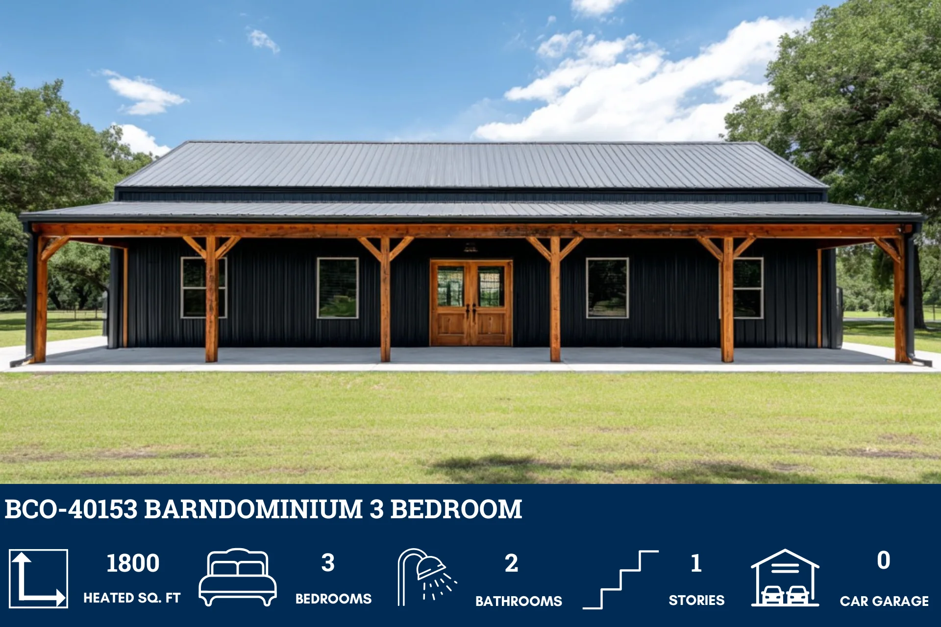 BCO-40153 Barndominium House Plan - Image 2