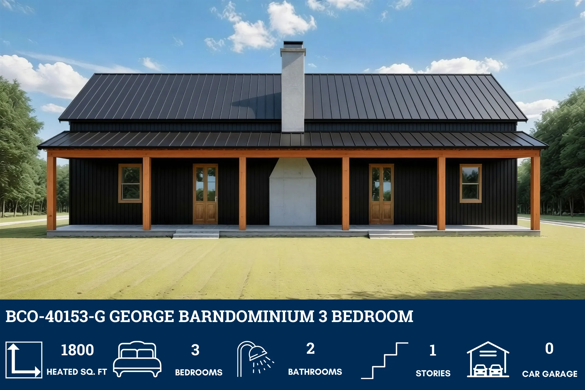 BCO-40153-G George Barndominium House Plan - Image 2