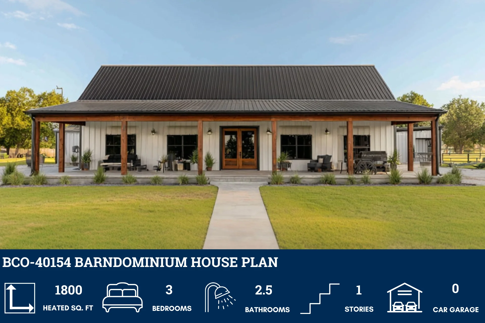 BCO-40154 Barndominium House Plan - Image 2