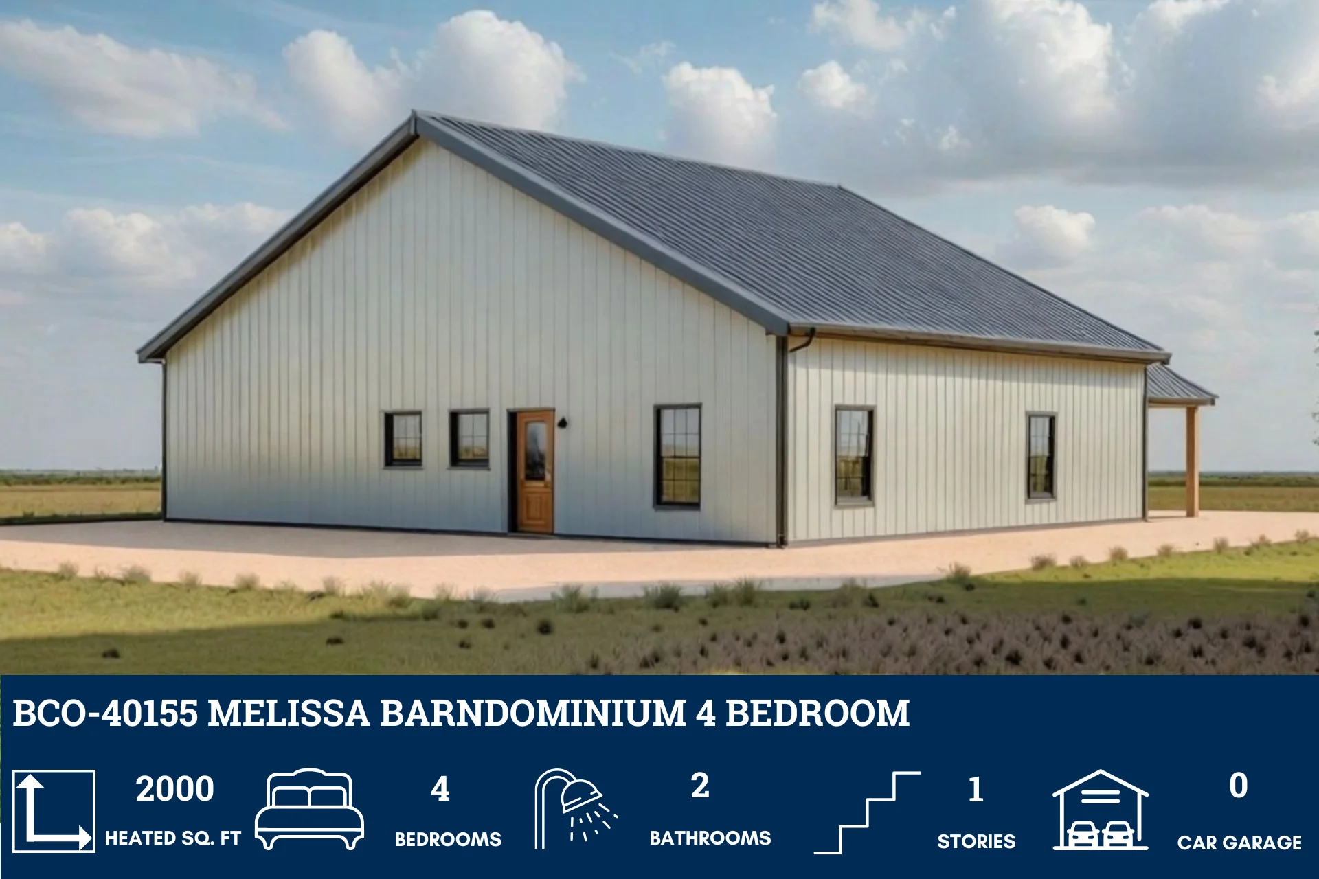 BCO-40155 Melissa Barndominium House Plan - Image 5
