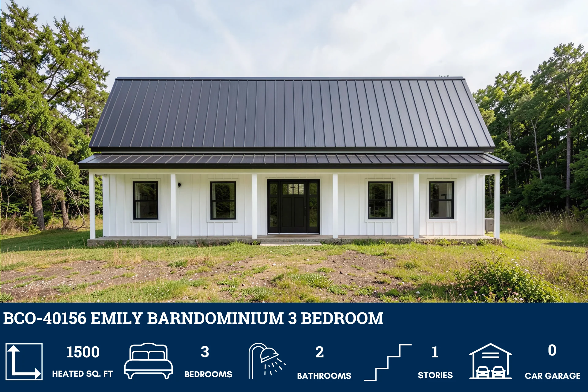 BCO-40156 Emily Barndominium House Plan - Image 2
