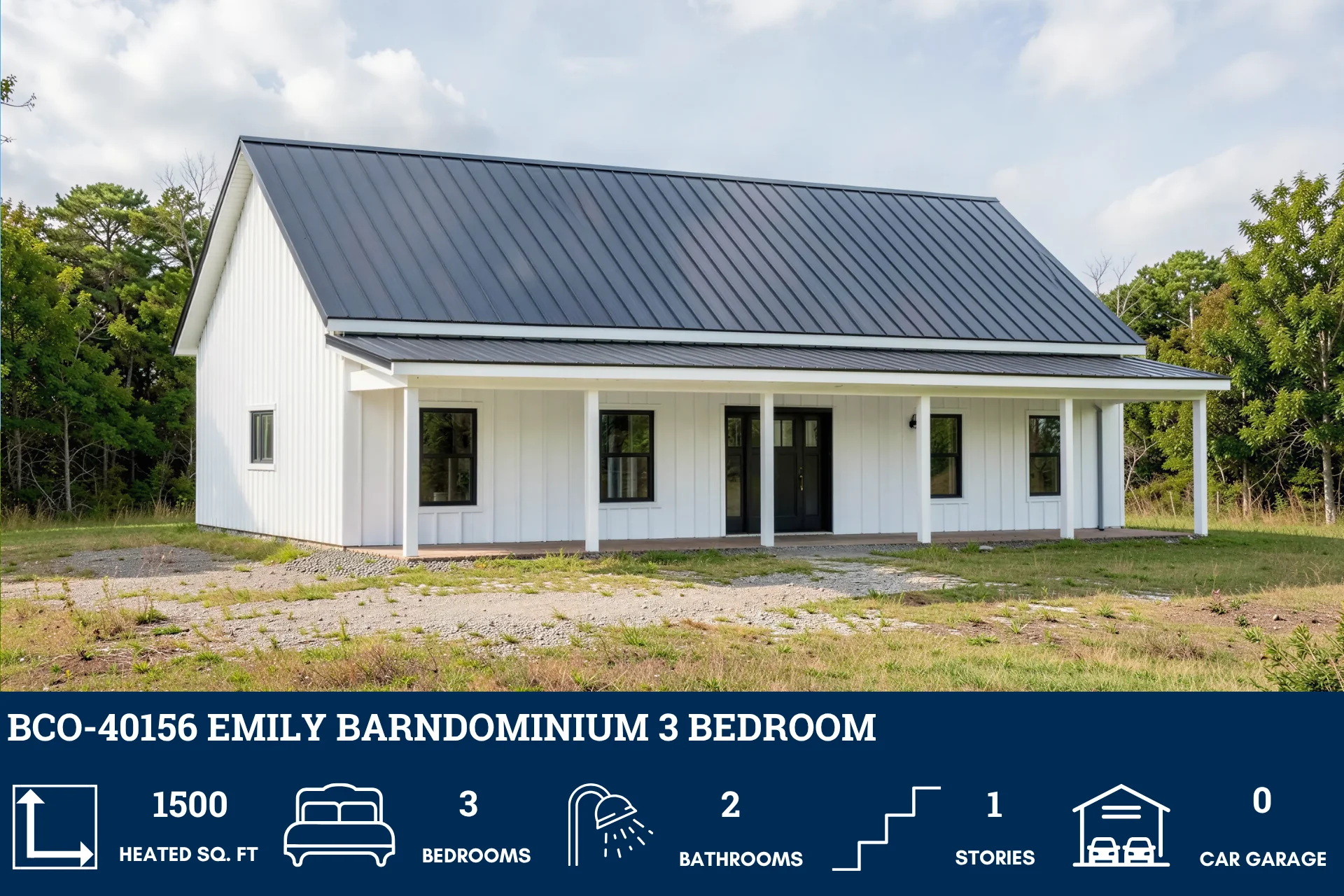 BCO-40156 Emily Barndominium House Plan - Image 3