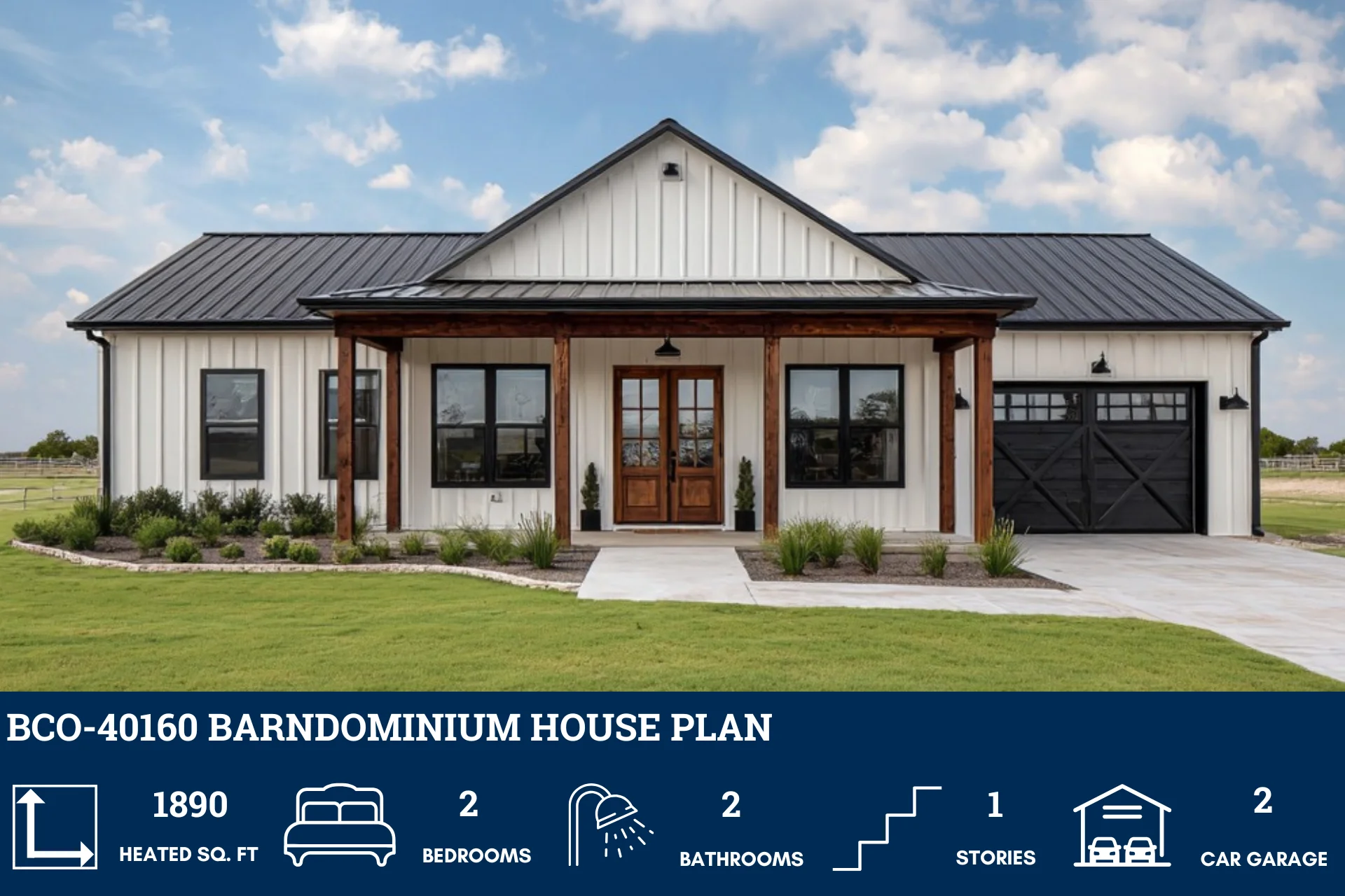 BCO-40160 Barndominium House Plan - Image 2