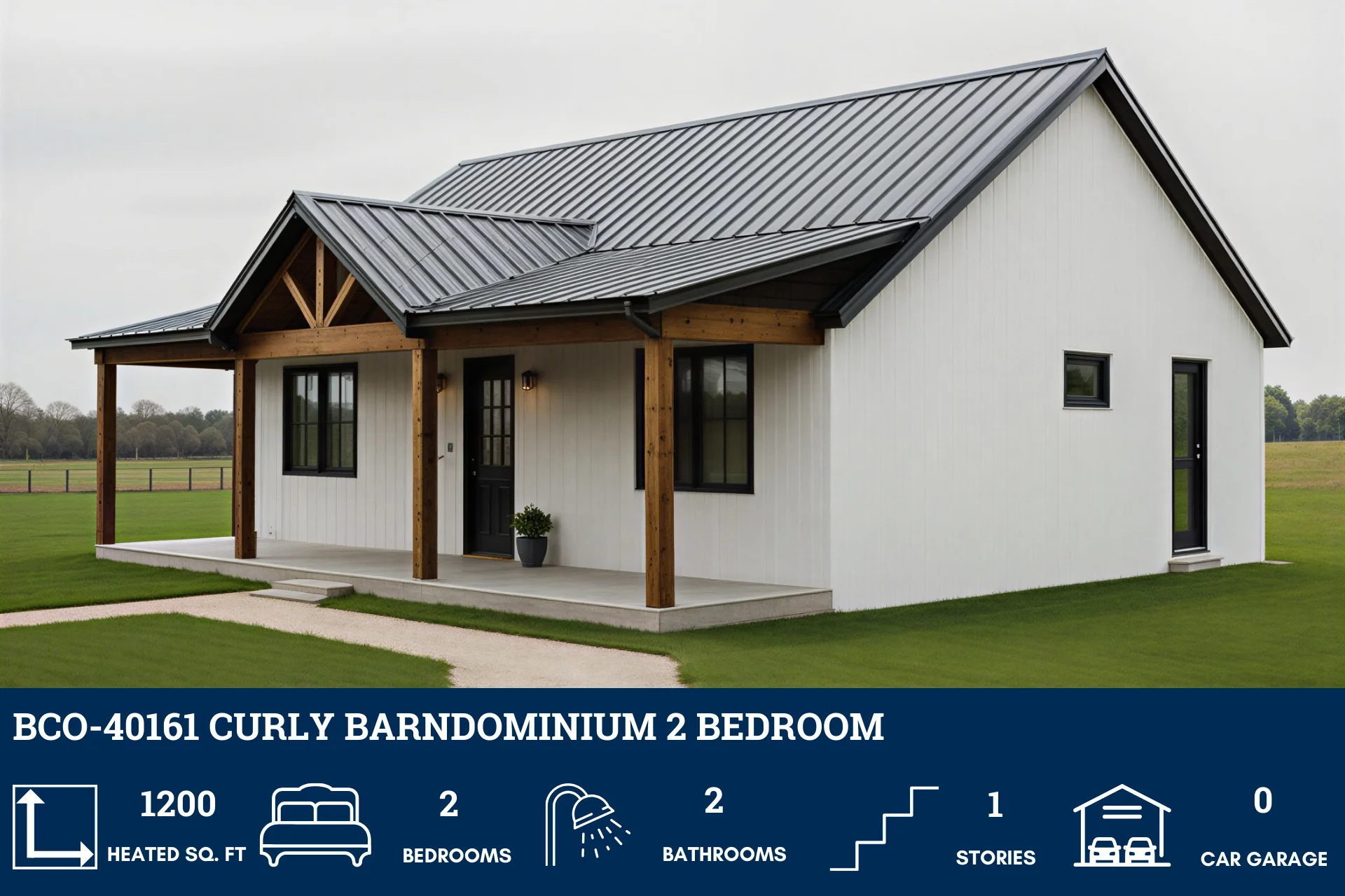 BCO-40161 Curly Barndominium House Plan - Image 4