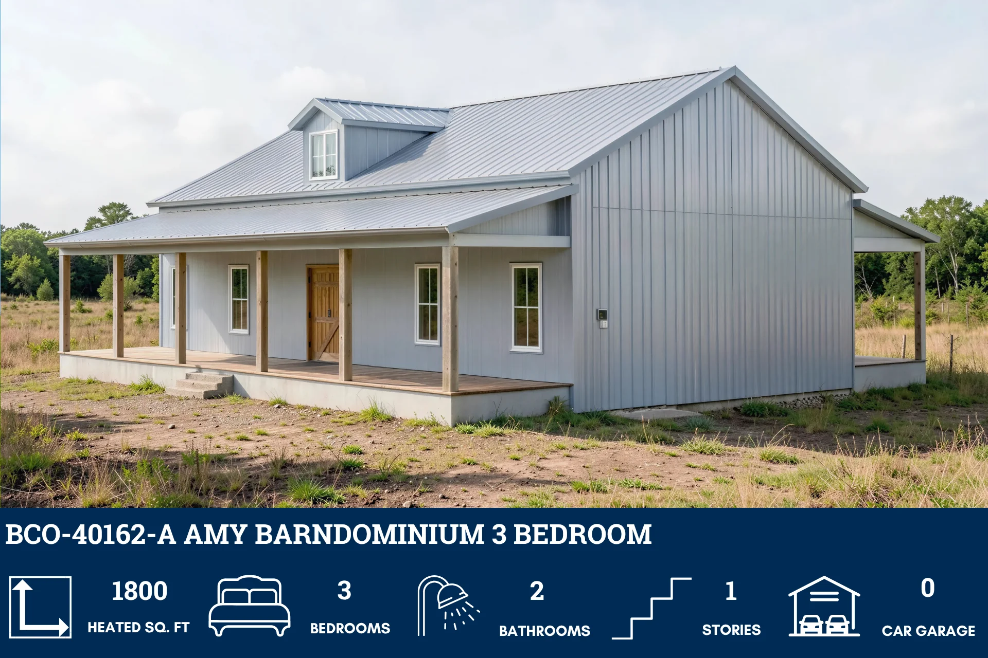 BCO-40162-A Amy Barndominium House Plan - Image 2
