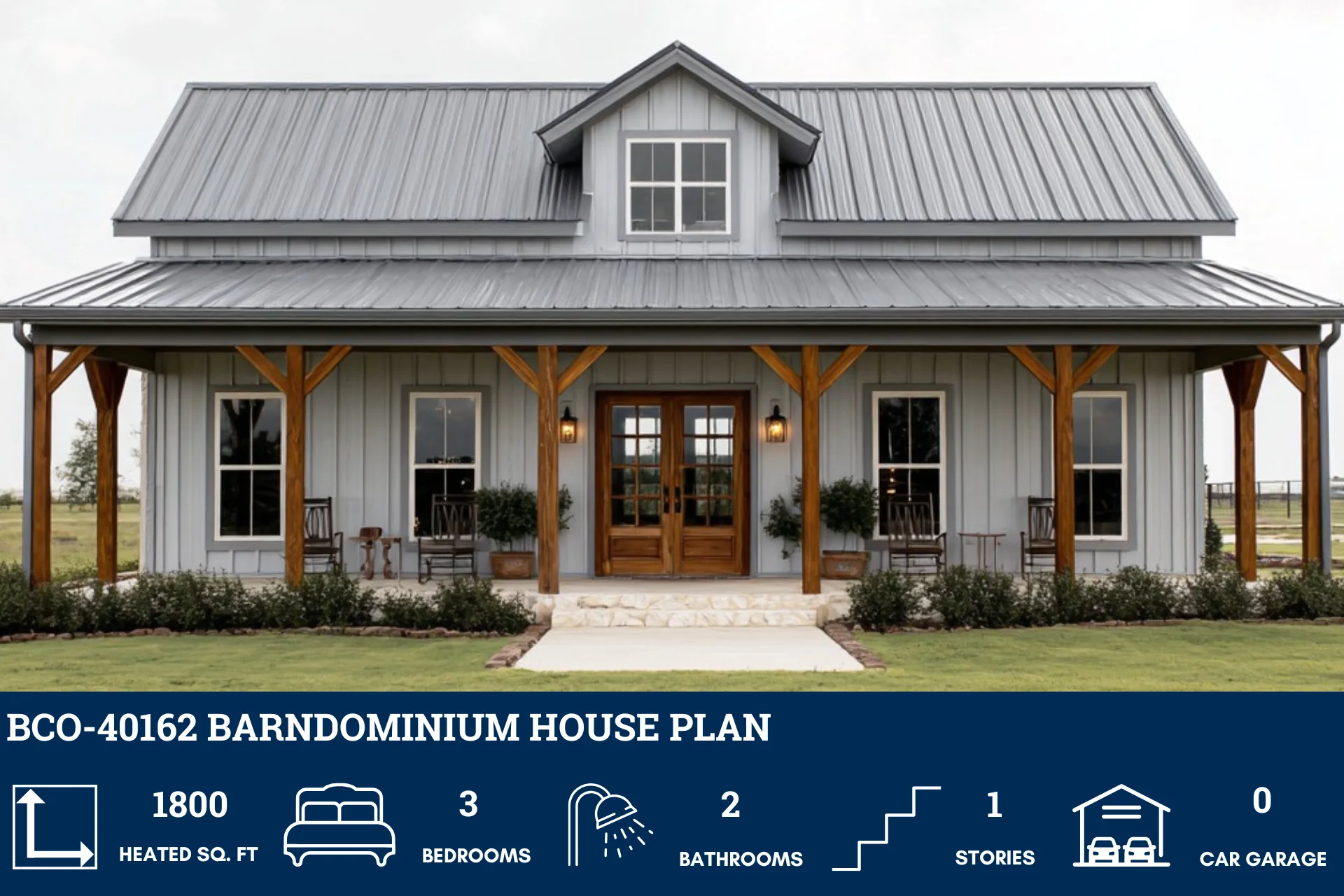 BCO-40162 Barndominium House Plan - Image 2