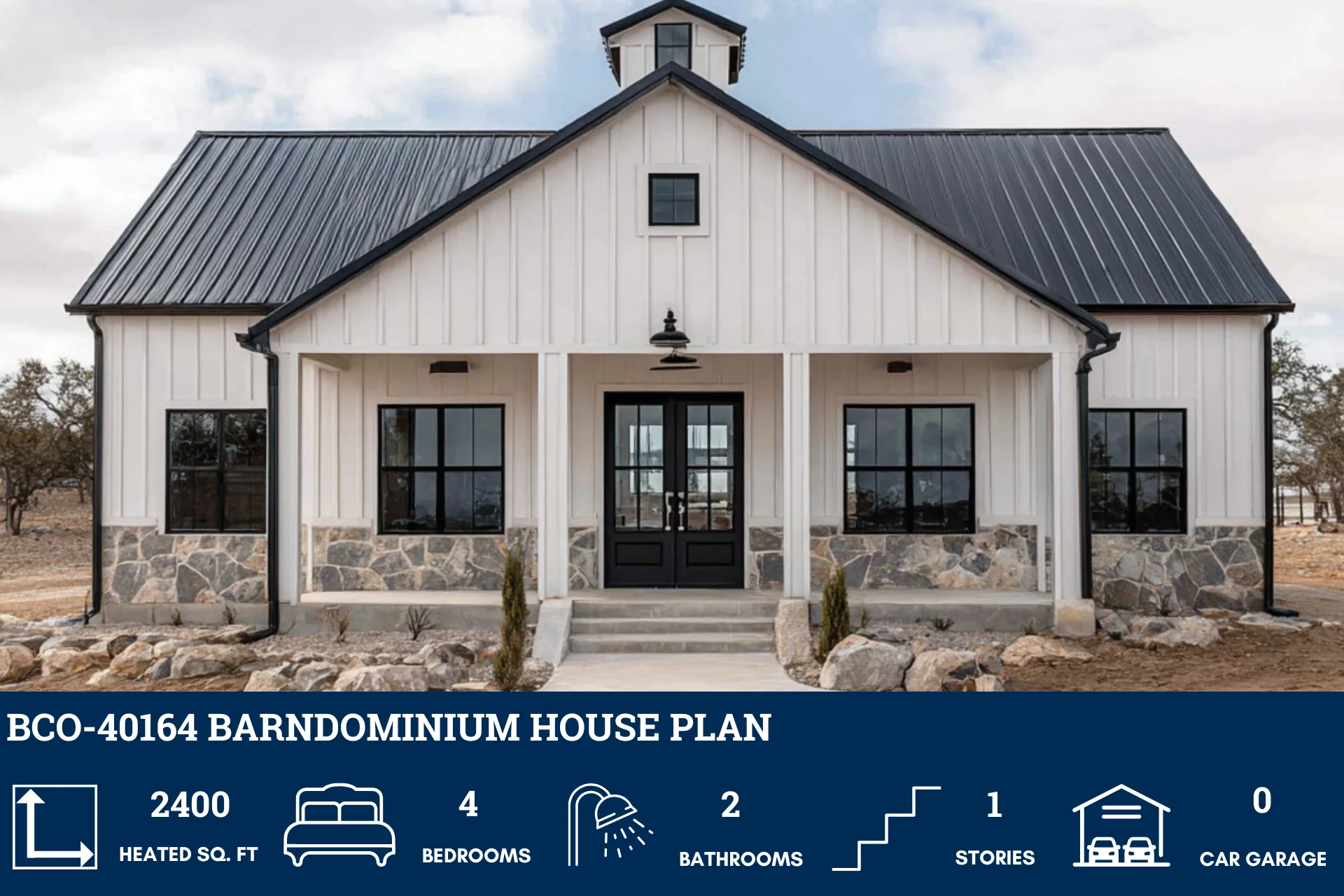 BCO-40164 Barndominium House Plan - Image 2