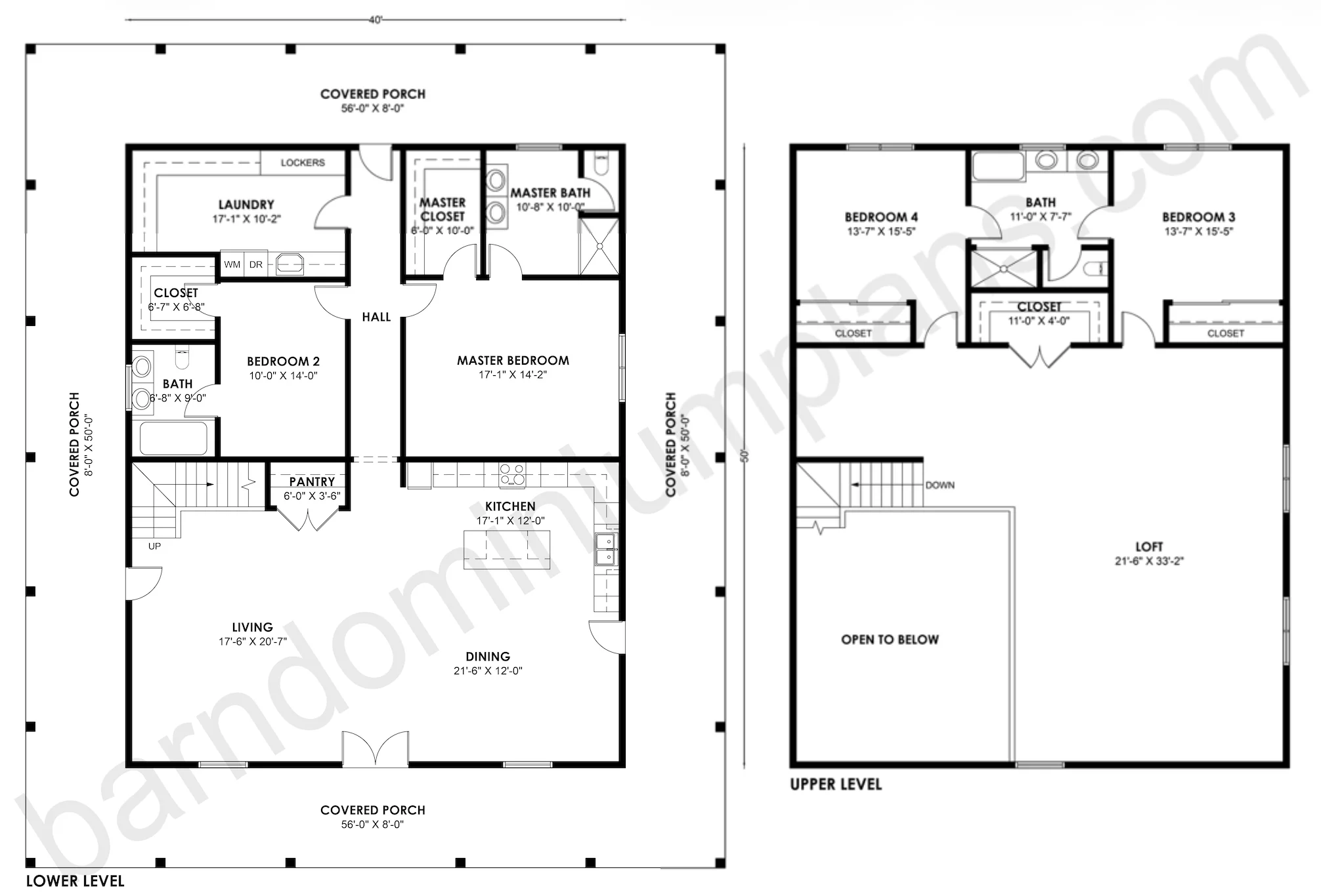BCO-40167 Barndominium House Plan - Image 3